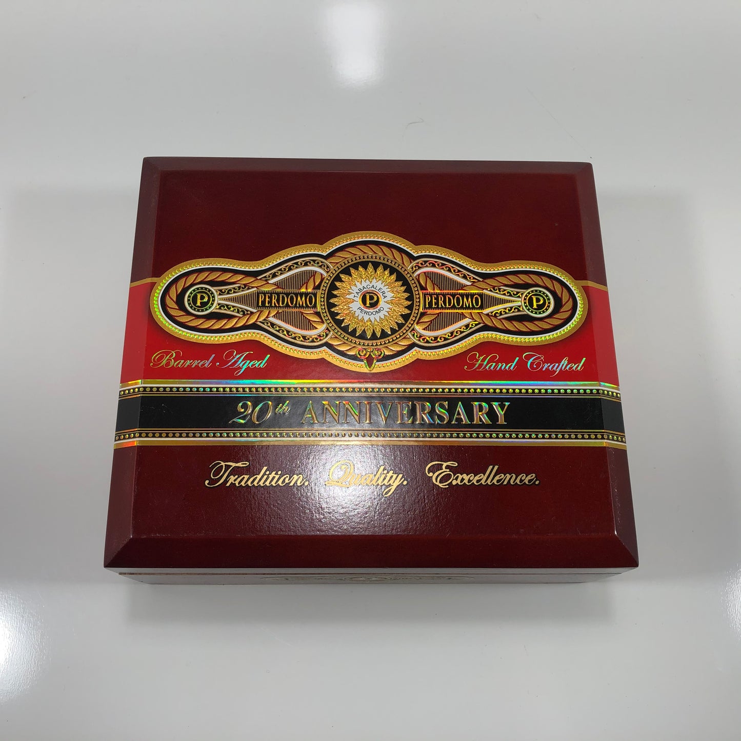 Perdomo 20th Anniversary Sun Grown Epicure Empty Wooden Cigar Box 8x7x3