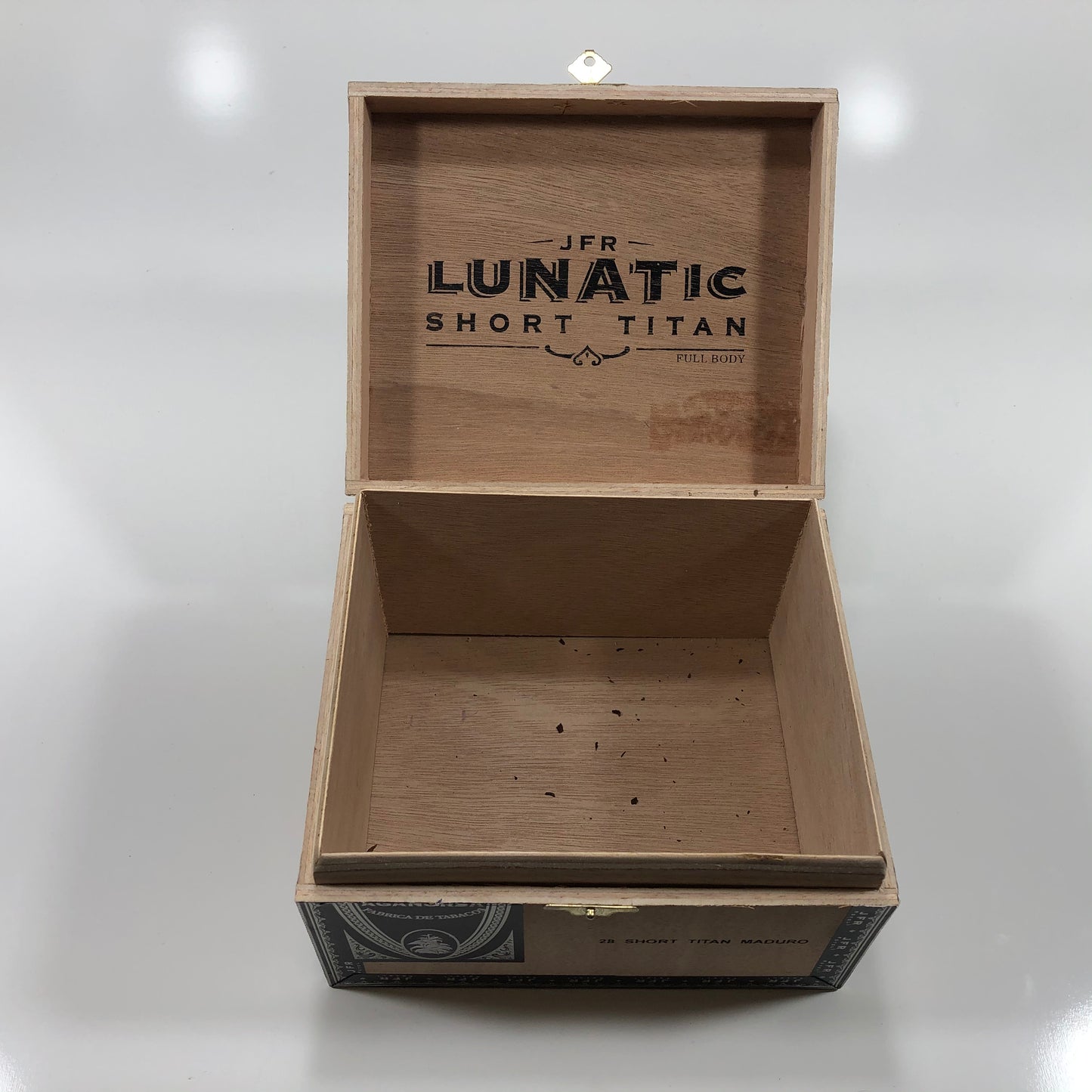 JFR Lunatic Short Titan Empty Wooden Cigar Box 7x6x4