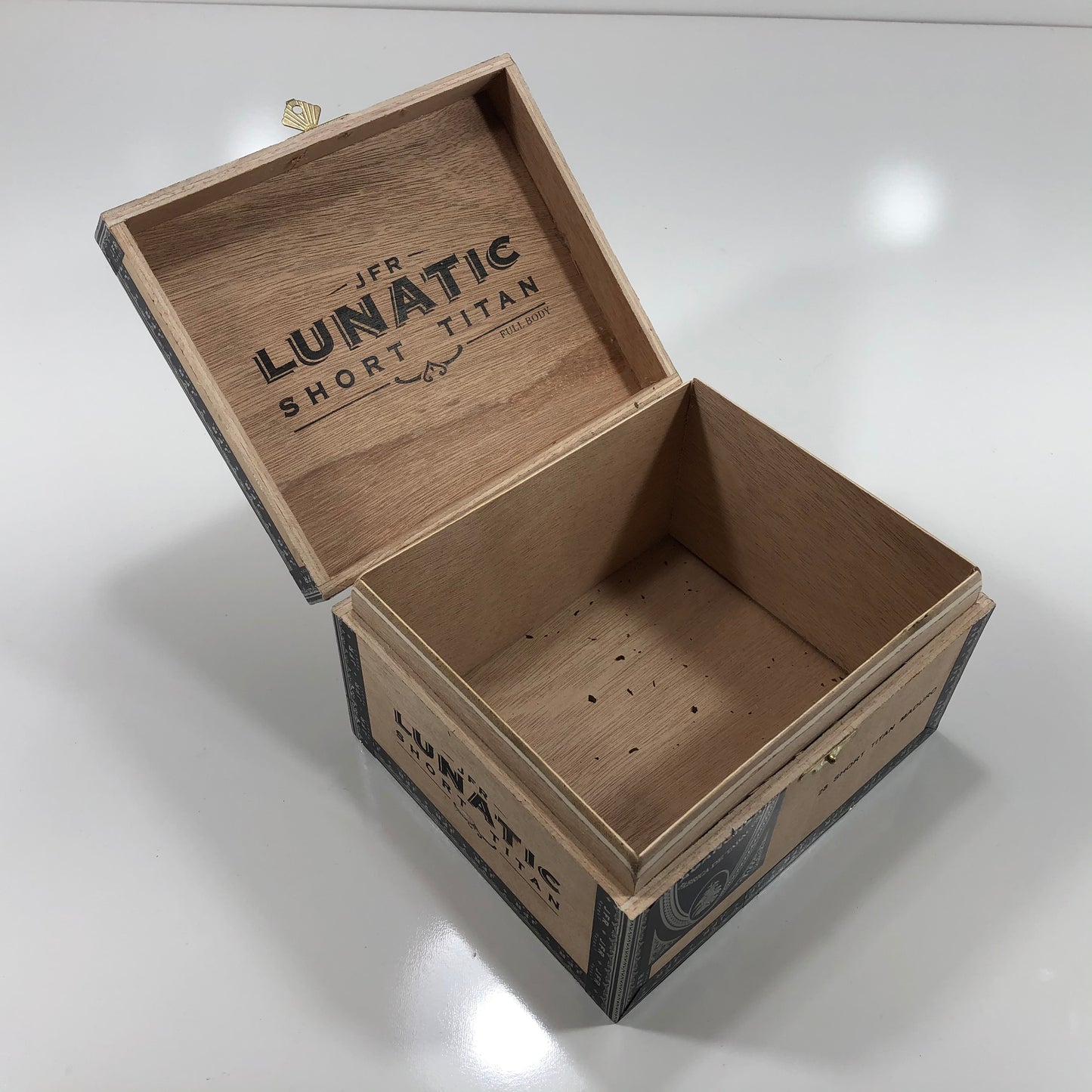 JFR Lunatic Short Titan Empty Wooden Cigar Box 7x6x4