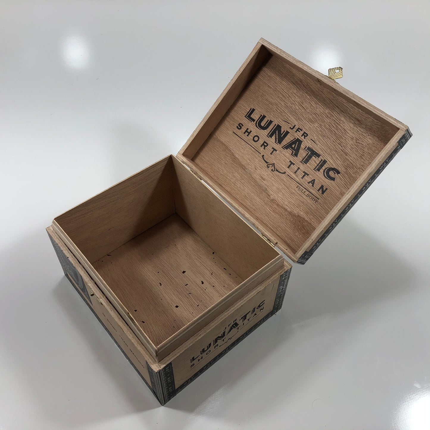 JFR Lunatic Short Titan Empty Wooden Cigar Box 7x6x4