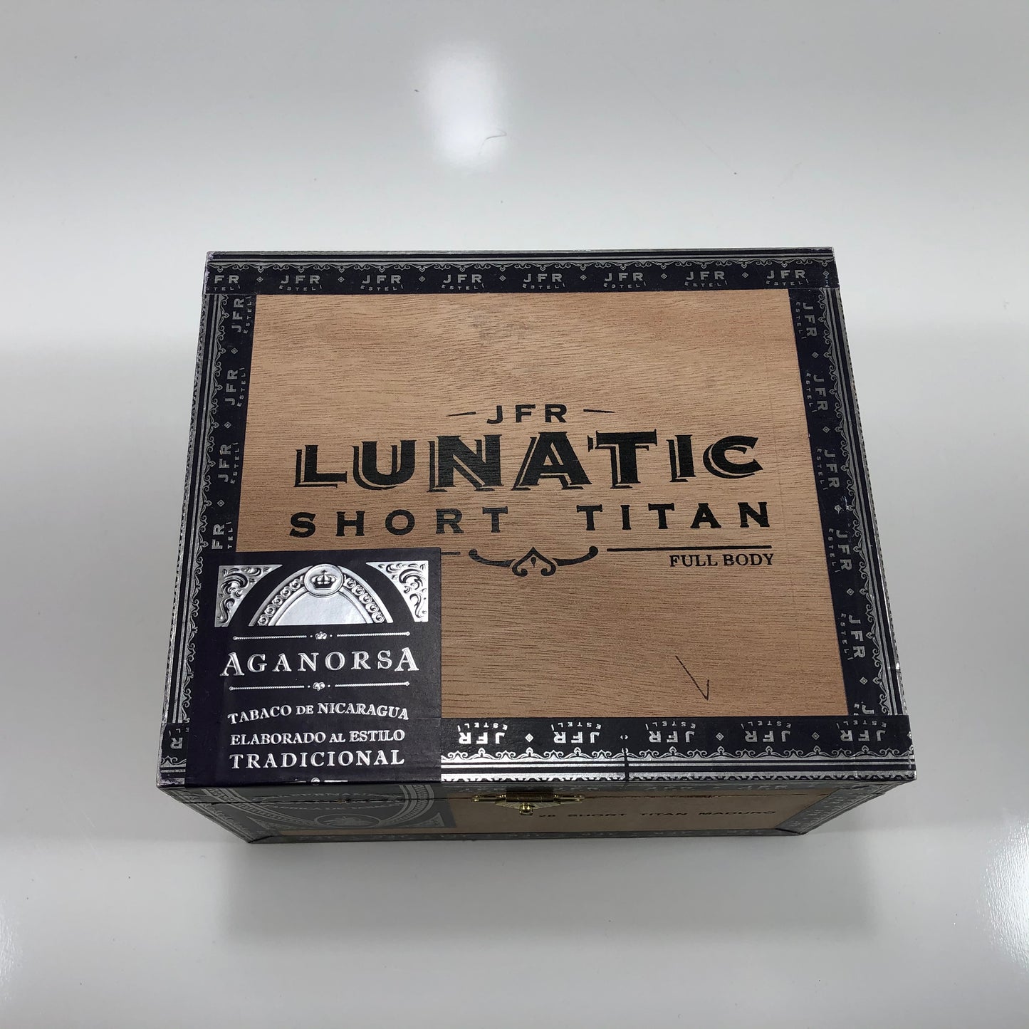 JFR Lunatic Short Titan Empty Wooden Cigar Box 7x6x4