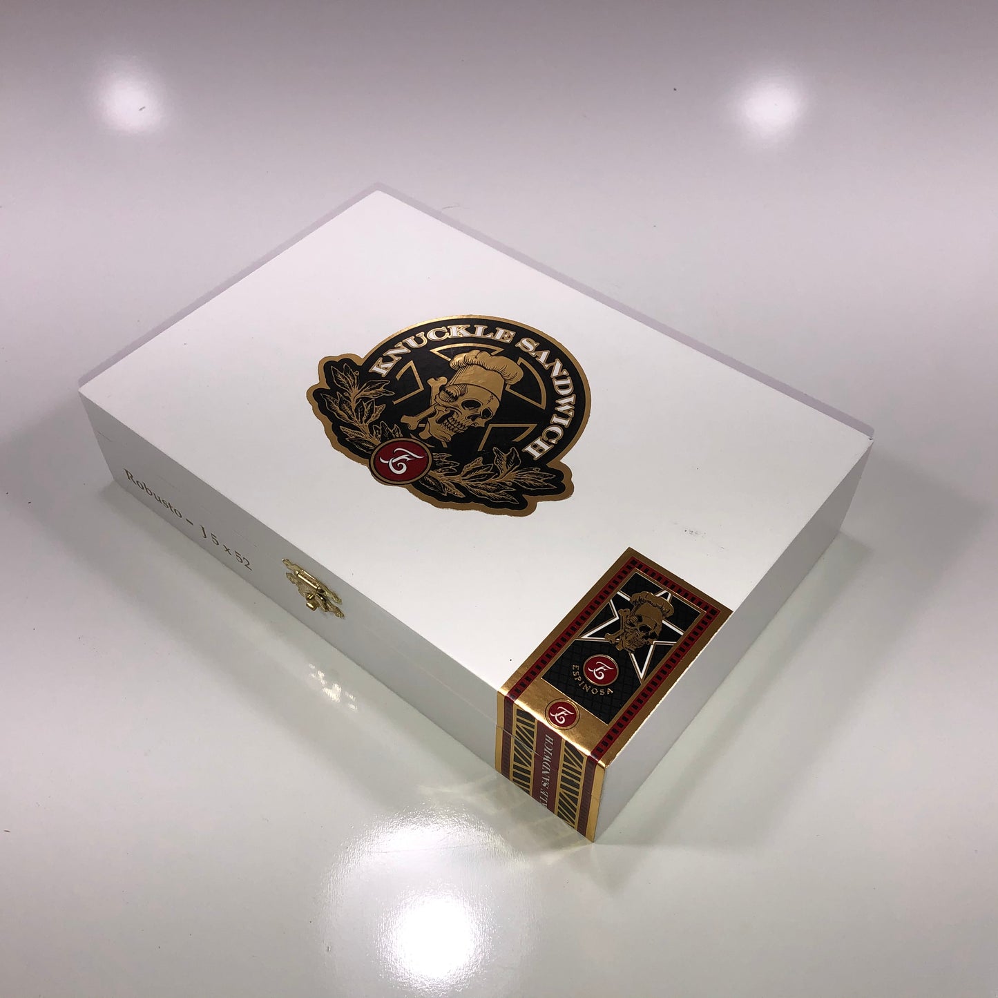 Guy Fieri Knuckle Sandwich Connecticut Robusto Empty Wooden Cigar Box 9x6x2