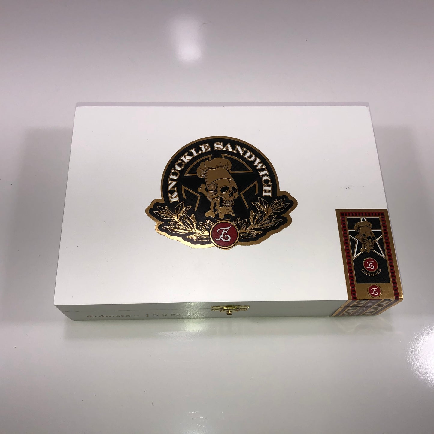 Guy Fieri Knuckle Sandwich Connecticut Robusto Empty Wooden Cigar Box 9x6x2