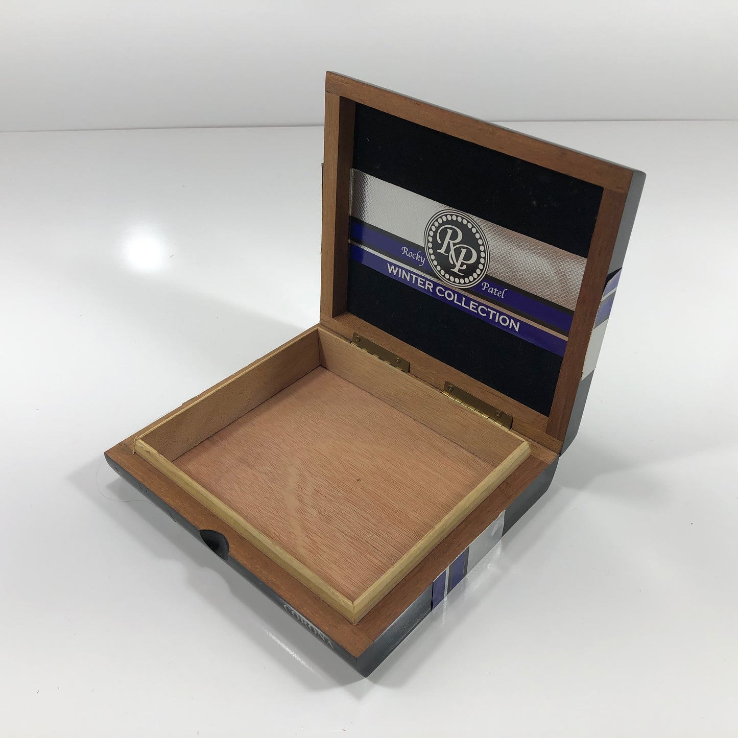 Rocky Patel Winter Collection Corona Empty Wooden Cigar Box 7.75x6.75x1.75