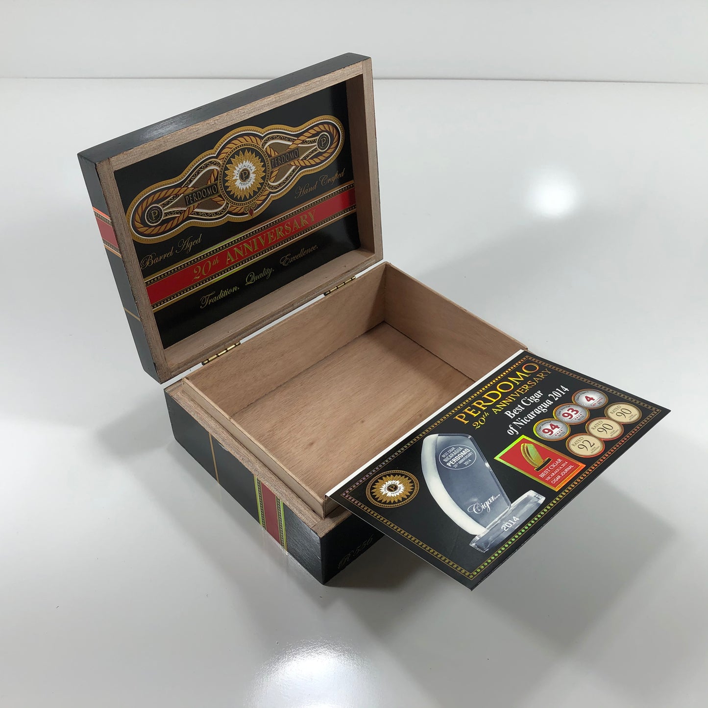 Perdomo 20th Anniversary Maduro Robusto Empty Wooden Cigar Box 8x6x3