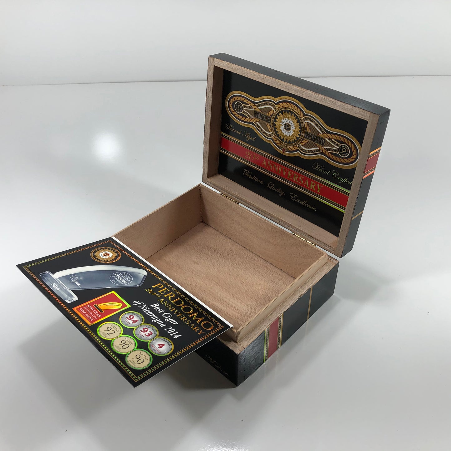 Perdomo 20th Anniversary Maduro Robusto Empty Wooden Cigar Box 8x6x3