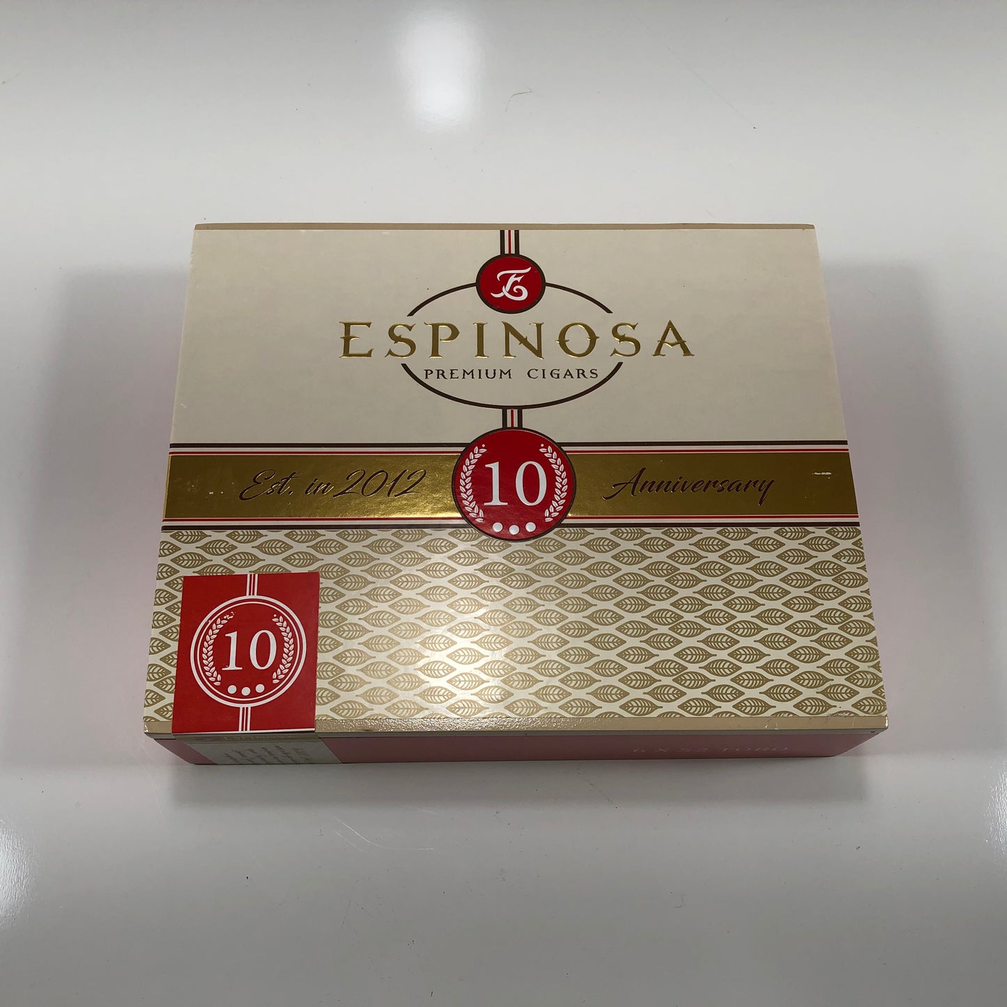 Espinosa 10th Anniversary Empty Wooden Cigar Box 8.5x7x2.25