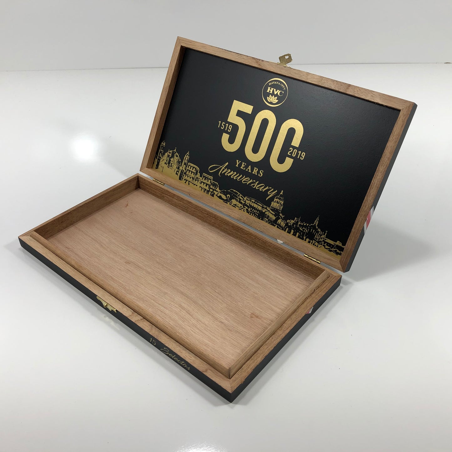 HVC 500th Anniversary Selectos Empty Wooden Cigar Box 11.75x6.75x1.25