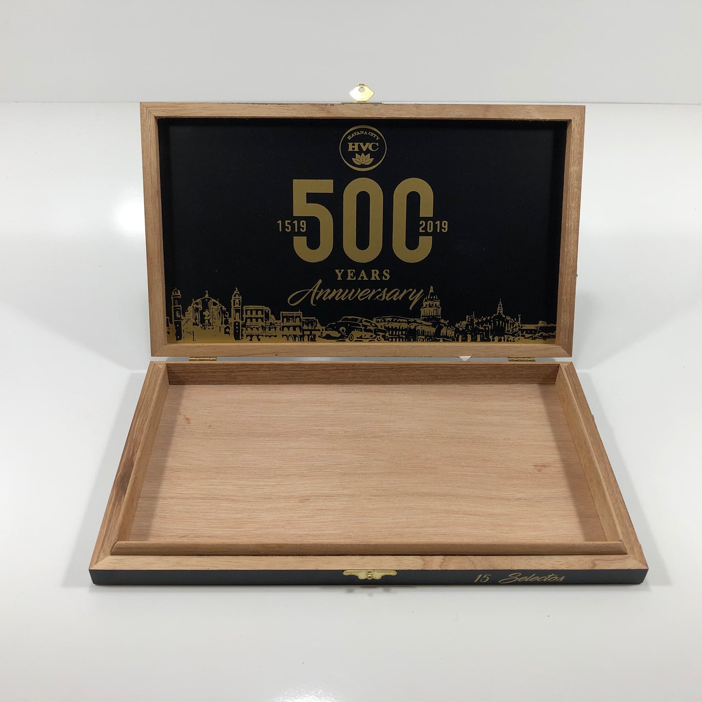 HVC 500th Anniversary Selectos Empty Wooden Cigar Box 11.75x6.75x1.25