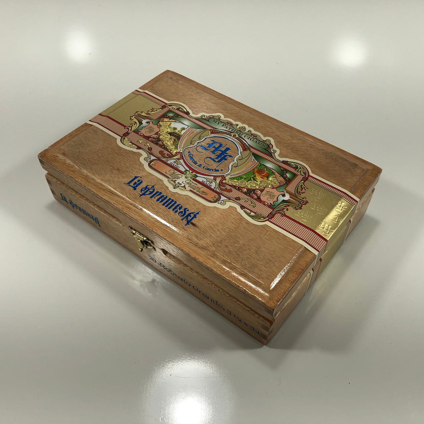 My Father Cigars La Promesa Robusto Empty Wooden Cigar Box 9.25x6.25x2.25