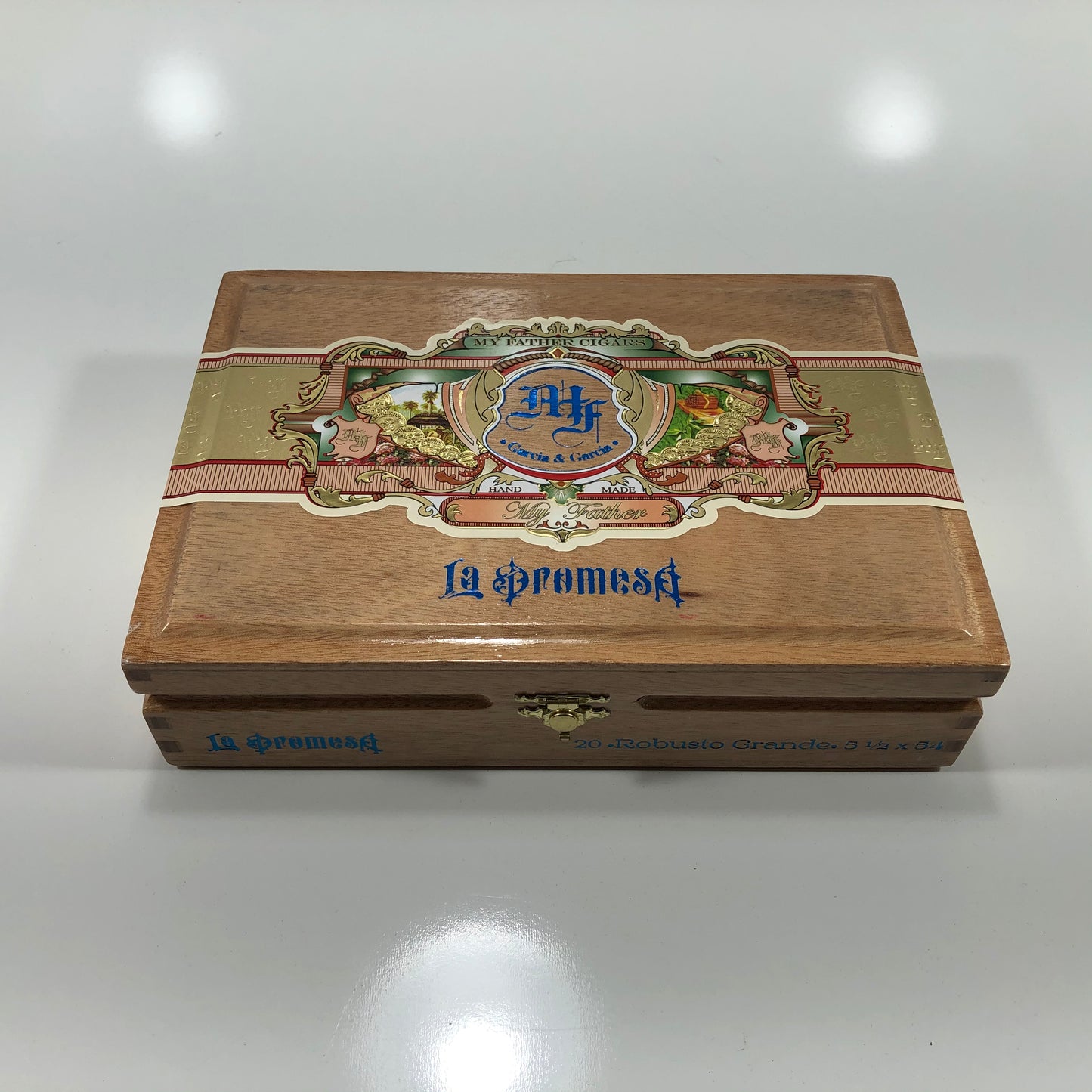 My Father Cigars La Promesa Robusto Empty Wooden Cigar Box 9.25x6.25x2.25