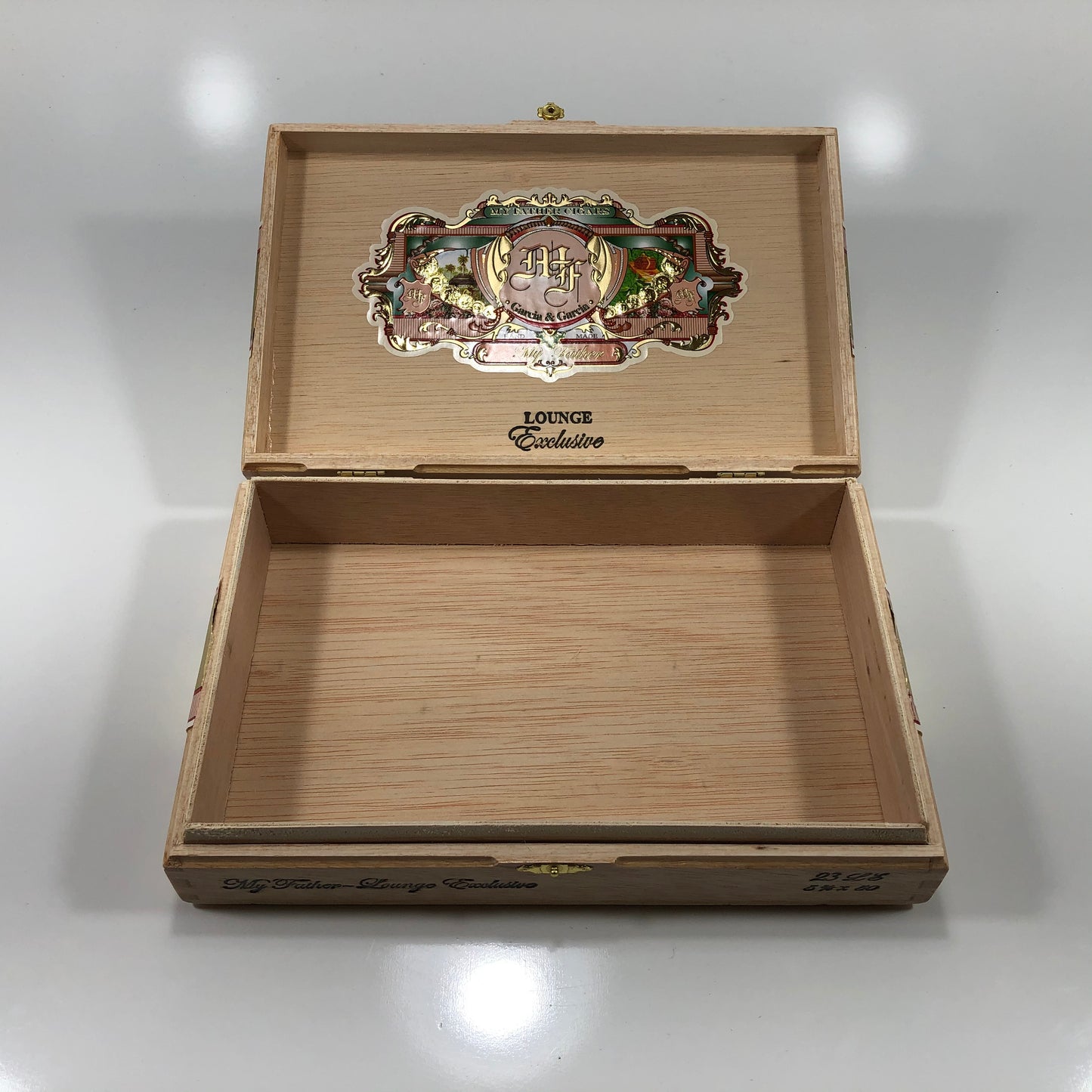 My Father Cigars Lounge Empty Wooden Cigar Box 10.25x6.75x2.25