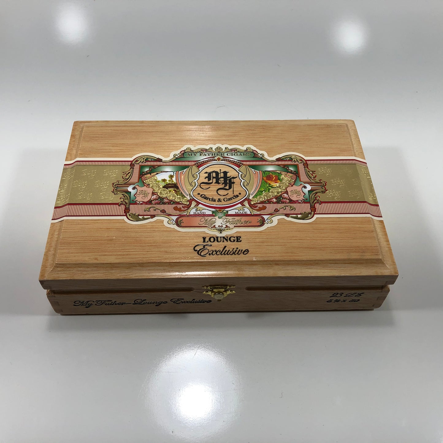 My Father Cigars Lounge Empty Wooden Cigar Box 10.25x6.75x2.25