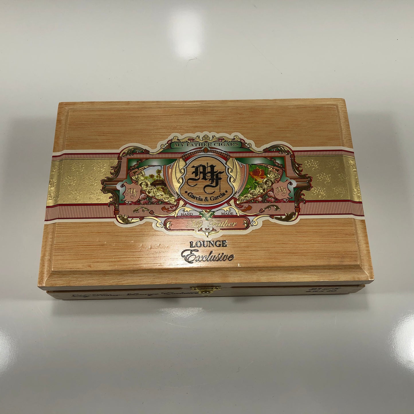 My Father Cigars Lounge Empty Wooden Cigar Box 10.25x6.75x2.25