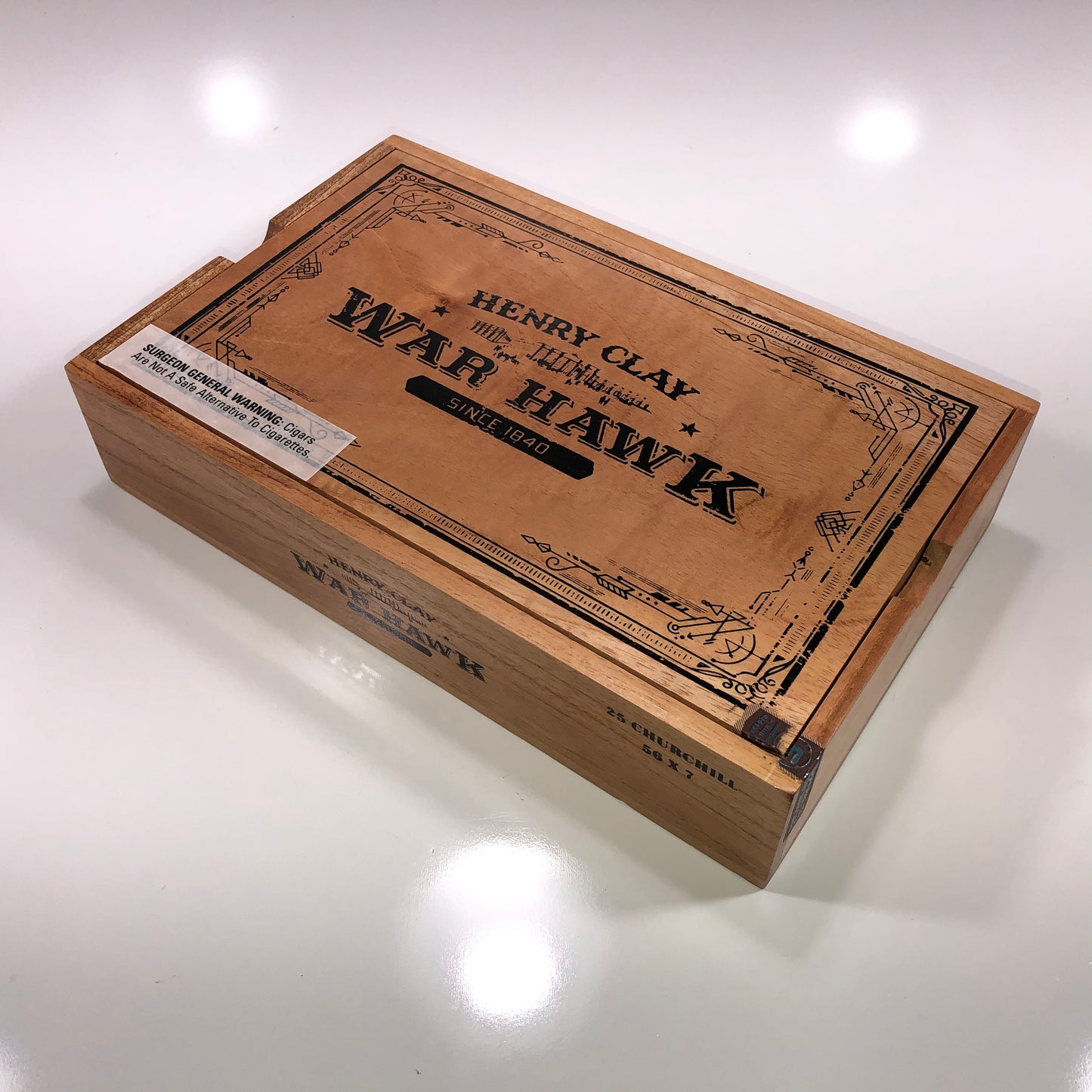 Henry Clay War Hawk Toro Empty Wooden Cigar Box 11.25x6.75x2.5