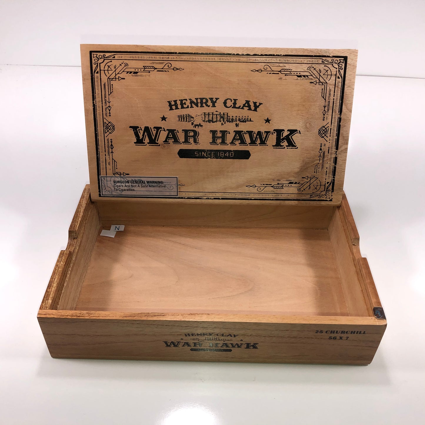 Henry Clay War Hawk Toro Empty Wooden Cigar Box 11.25x6.75x2.5