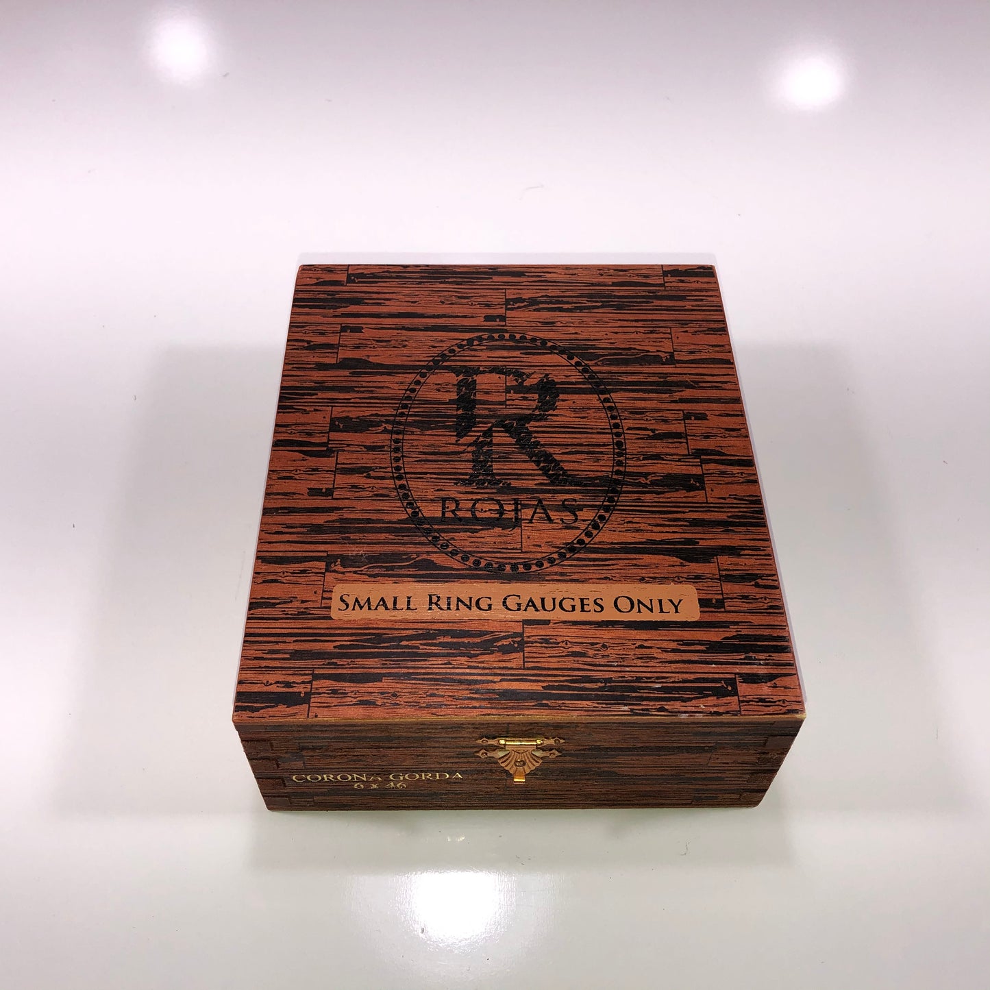 Rojas Corona Gorda Maduro Empty Wooden Cigar Box 6x7.25x2.5