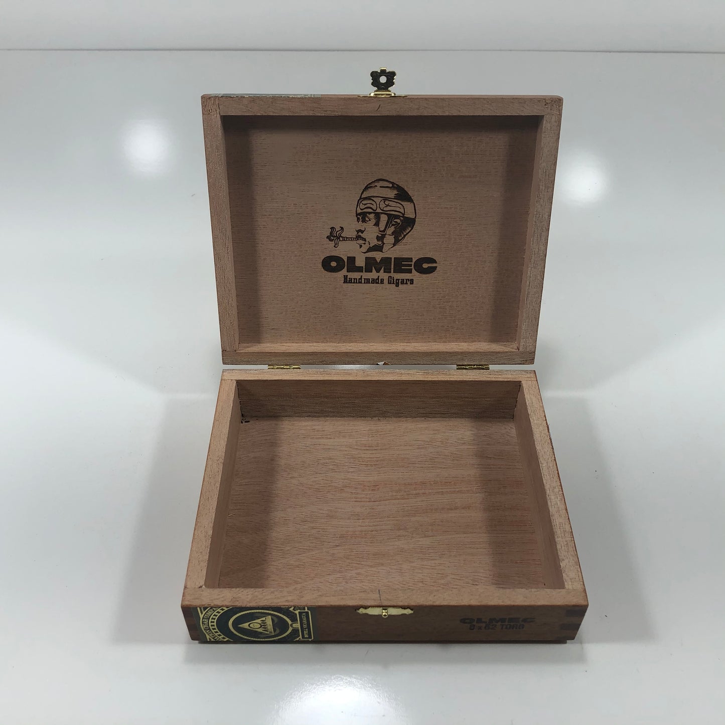 Olmec Toro Empty Wooden Cigar Box 7x6x2 (1)