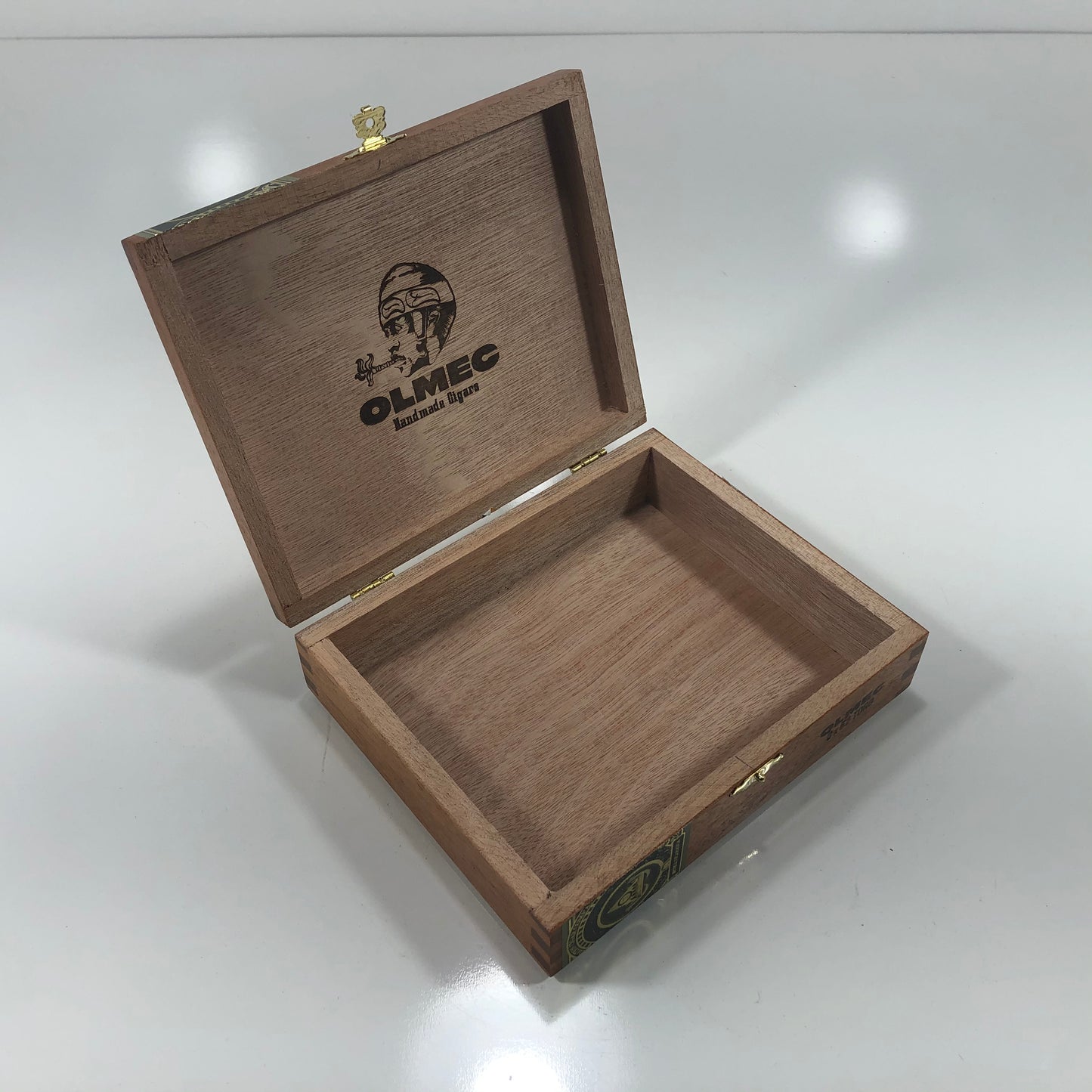 Olmec Toro Empty Wooden Cigar Box 7x6x2 (1)