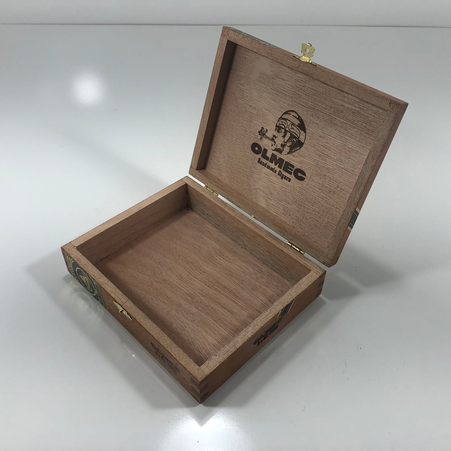 Olmec Toro Empty Wooden Cigar Box 7x6x2 (1)