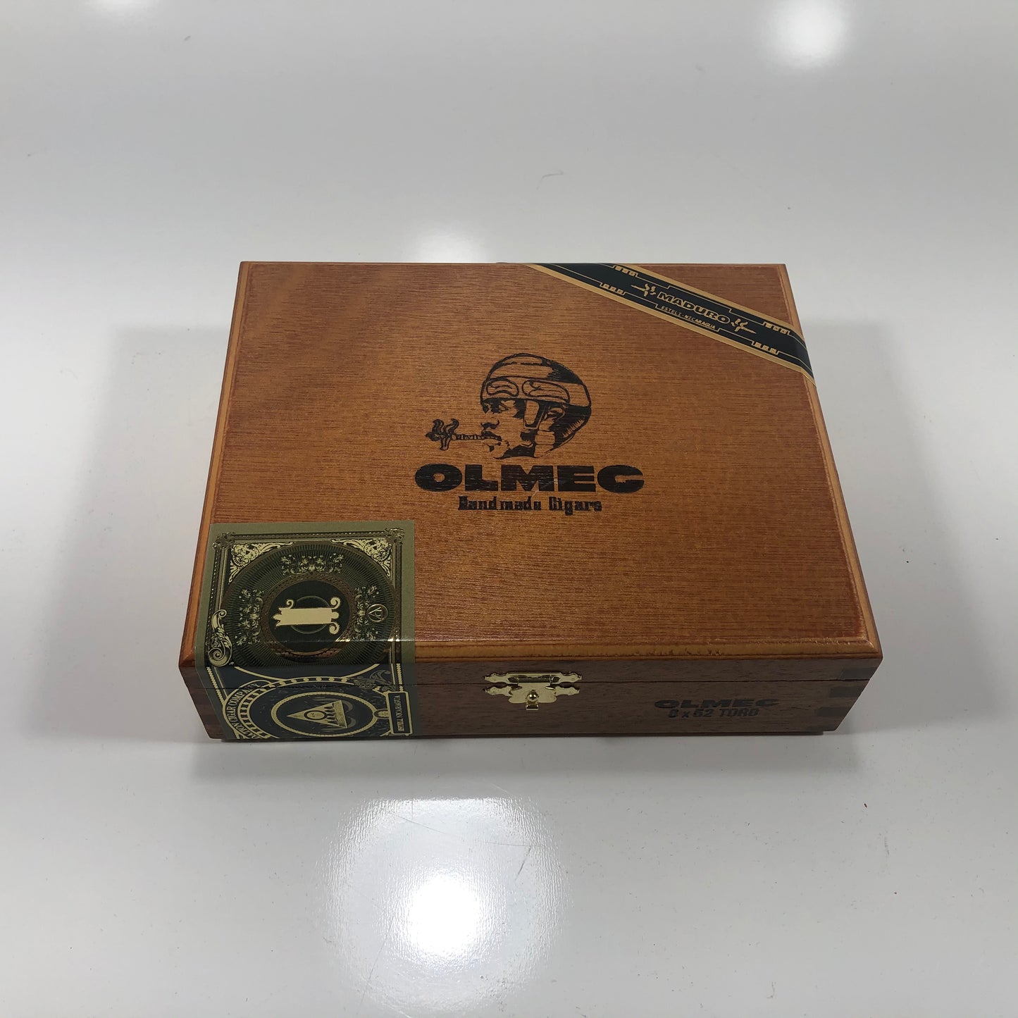 Olmec Toro Empty Wooden Cigar Box 7x6x2 (1)