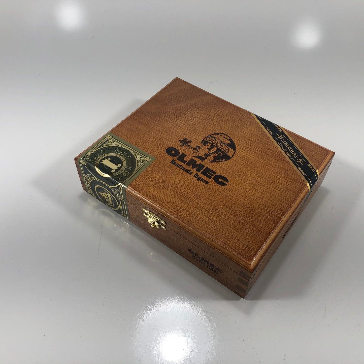 Olmec Toro Empty Wooden Cigar Box 7x6x2 (1)