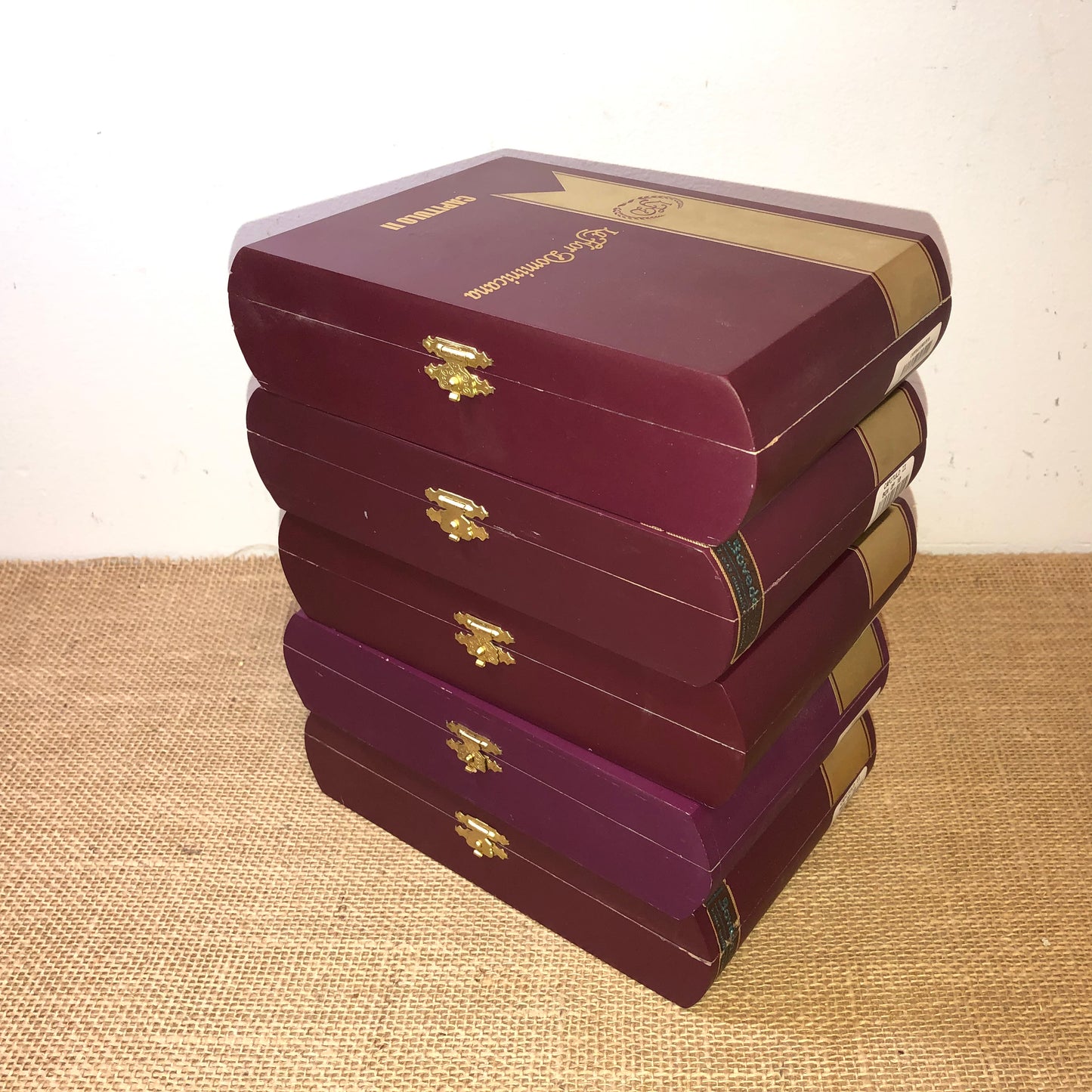 Lot of 5 LFD Empty Wooden Cigar Boxes 8x5.5x2 #5