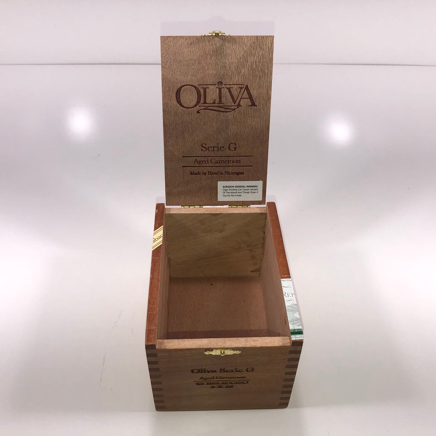 Oliva Serie G Belicoso Empty Wooden Cigar Box 4.25x6x4