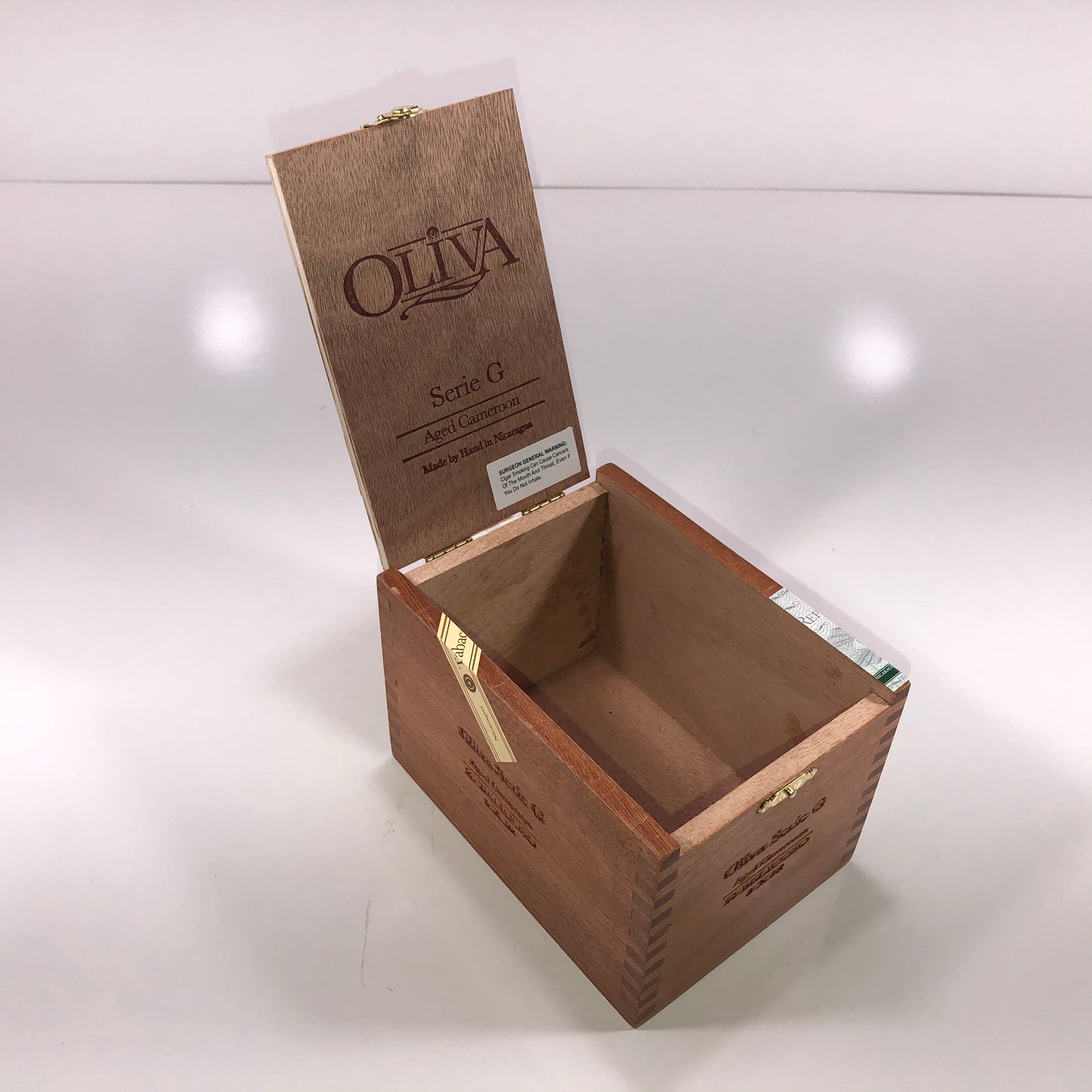 Oliva Serie G Belicoso Empty Wooden Cigar Box 4.25x6x4