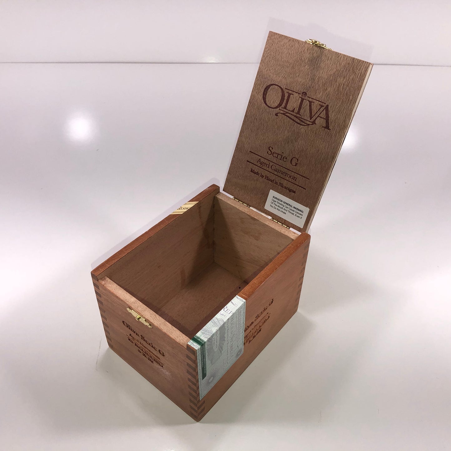 Oliva Serie G Belicoso Empty Wooden Cigar Box 4.25x6x4