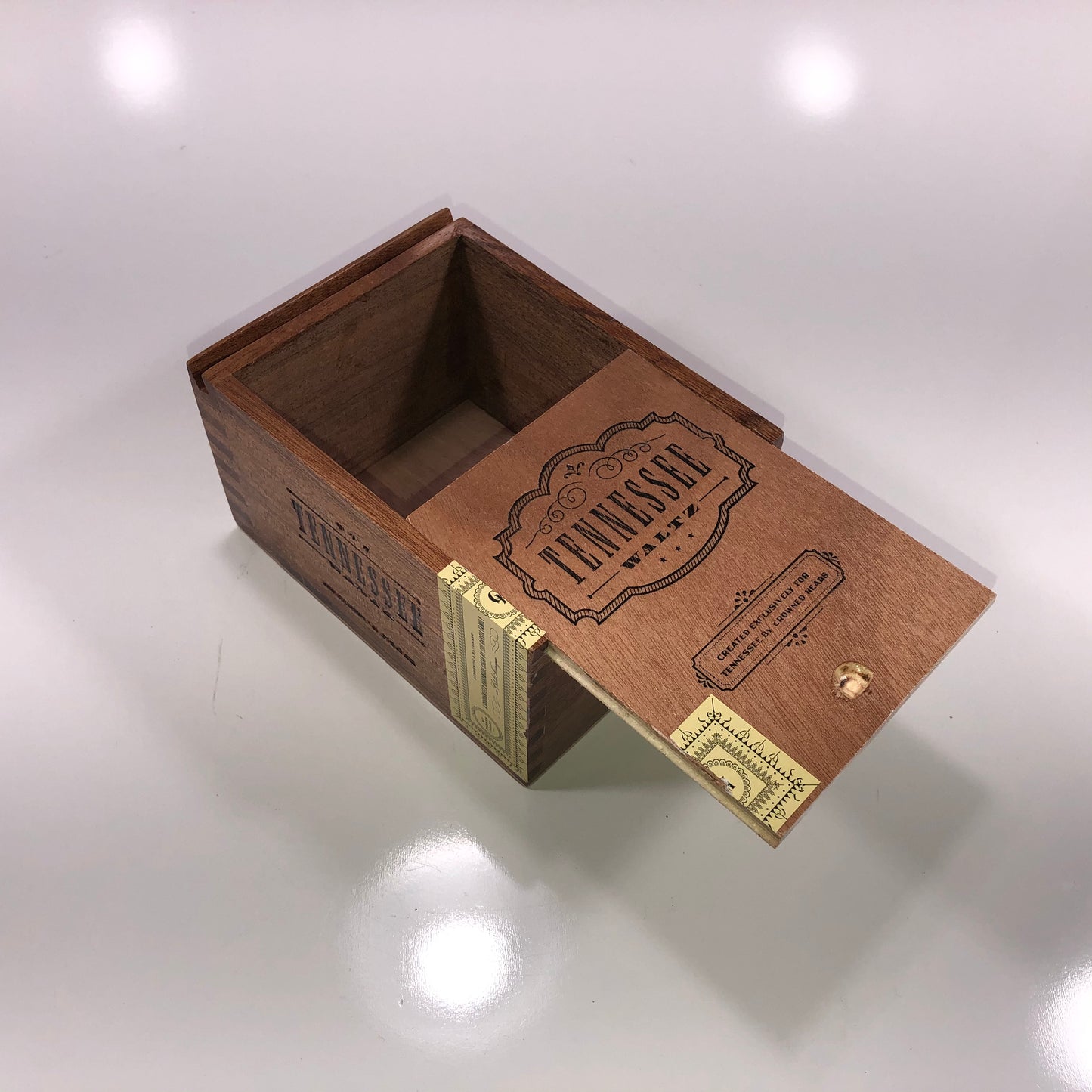 Crowned Heads Tennessee Waltz Empty Wooden Cigar Box 4.75x6.5x3.75