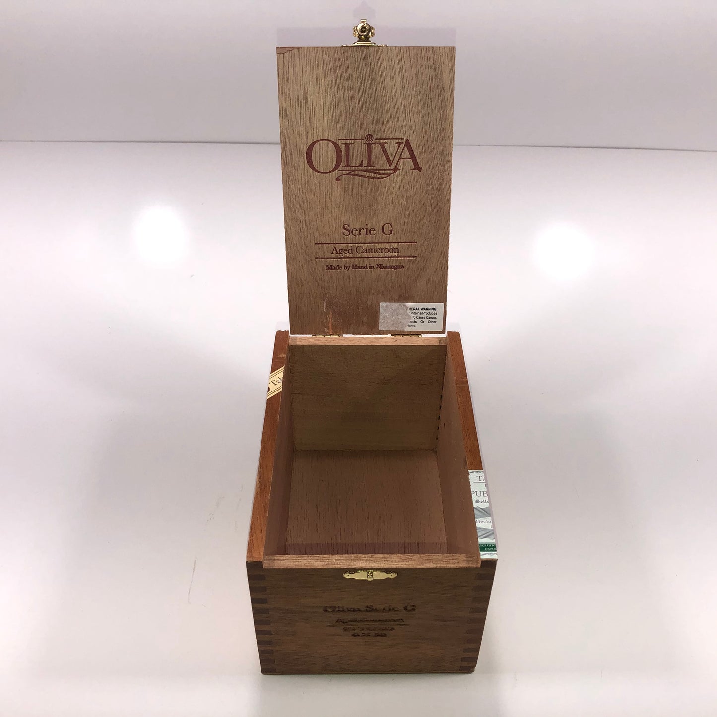 Oliva Serie G Toro Empty Wooden Cigar Box 4.75x6.75x4.25