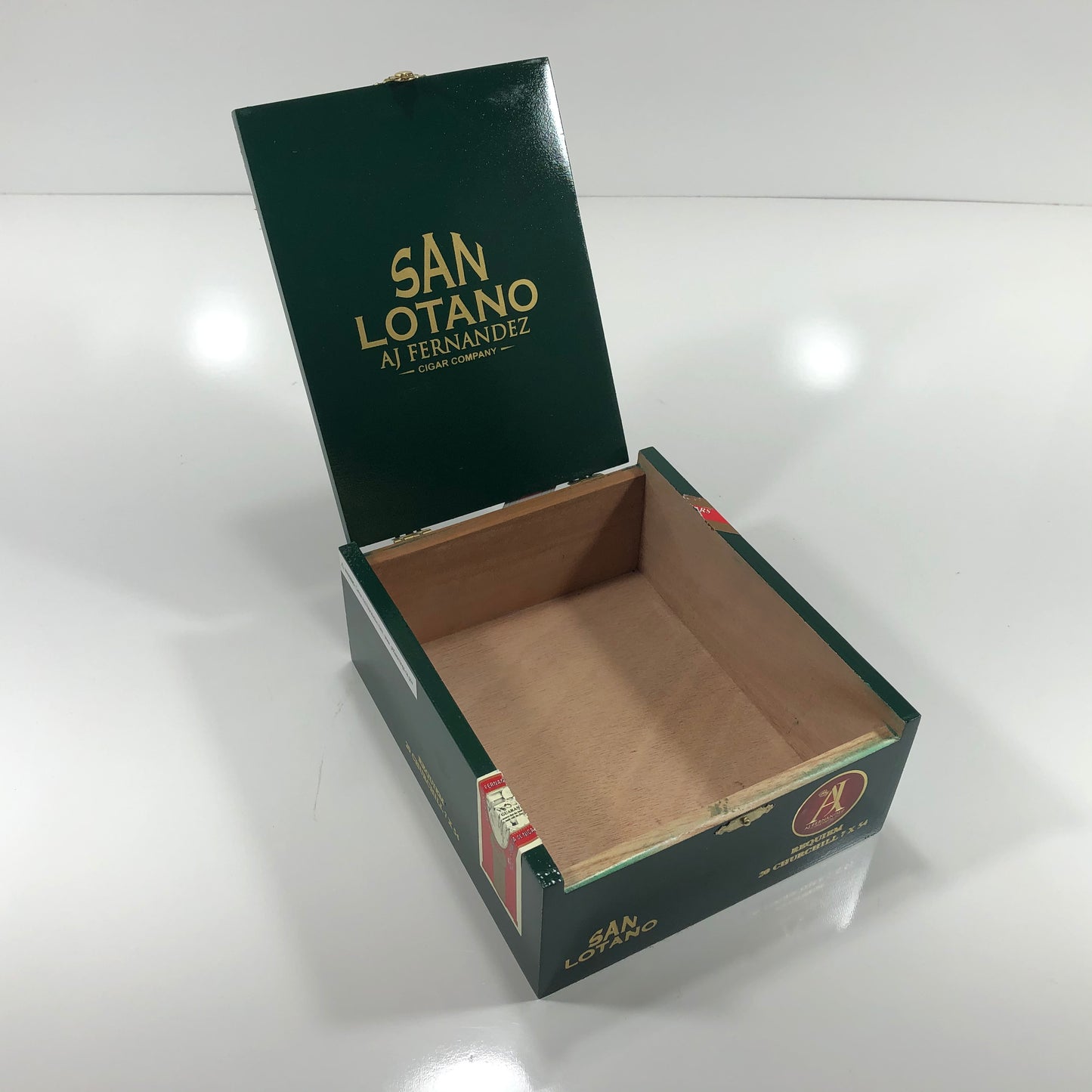 Aj Fernandez San Lotano Requiem Churchill Empty Wooden Cigar Box 6.75x8x3