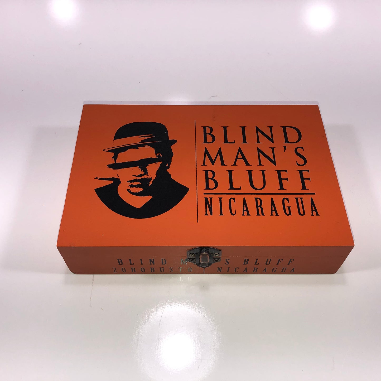 Blind Man’s Bluff Robusto Empty Wooden Cigar Box 8.75x6x2