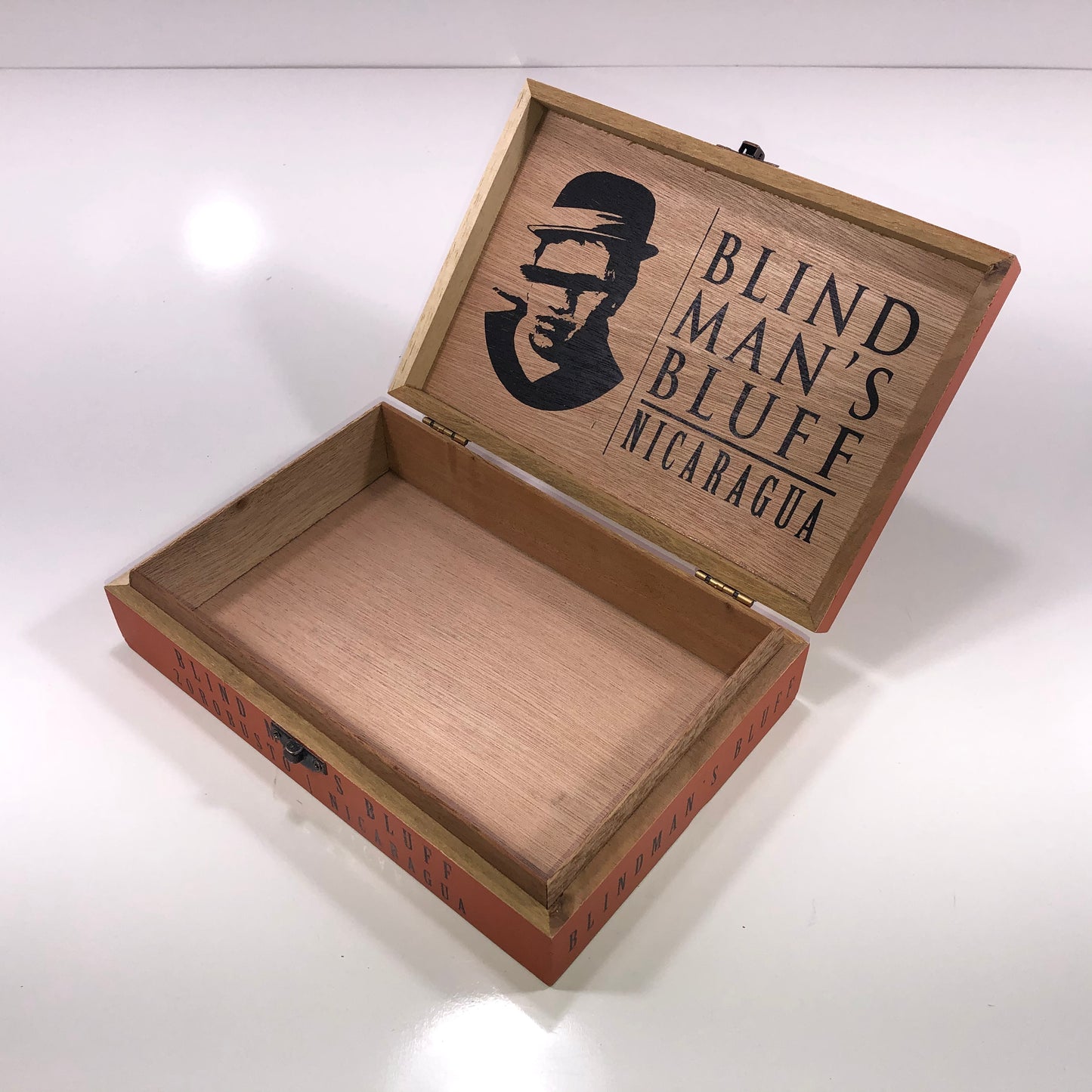 Blind Man’s Bluff Robusto Empty Wooden Cigar Box 8.75x6x2