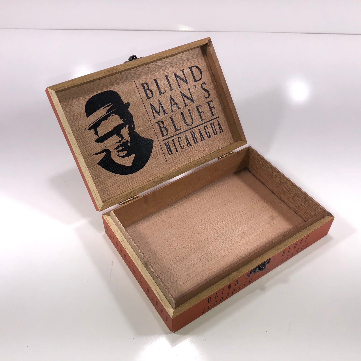 Blind Man’s Bluff Robusto Empty Wooden Cigar Box 8.75x6x2