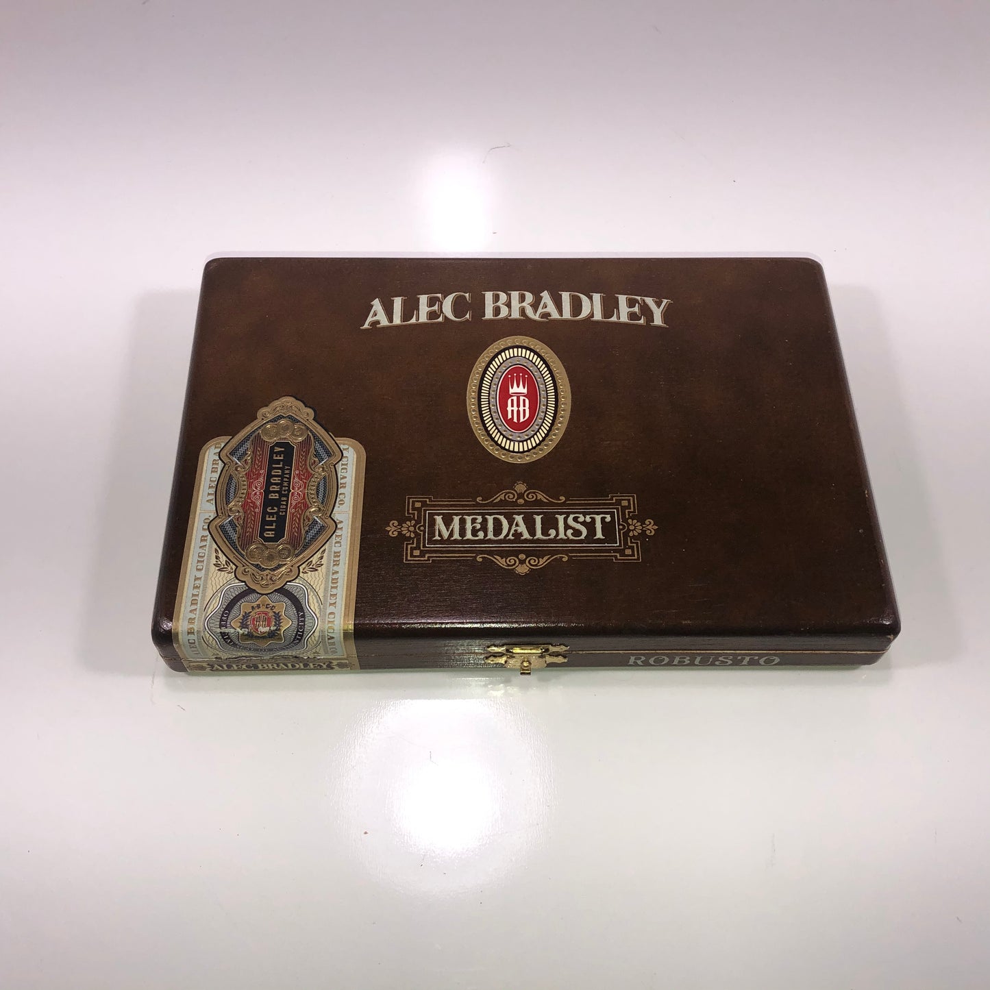 Alec Bradley Medalist Empty Wooden Cigar Box 8.75x6x1.25