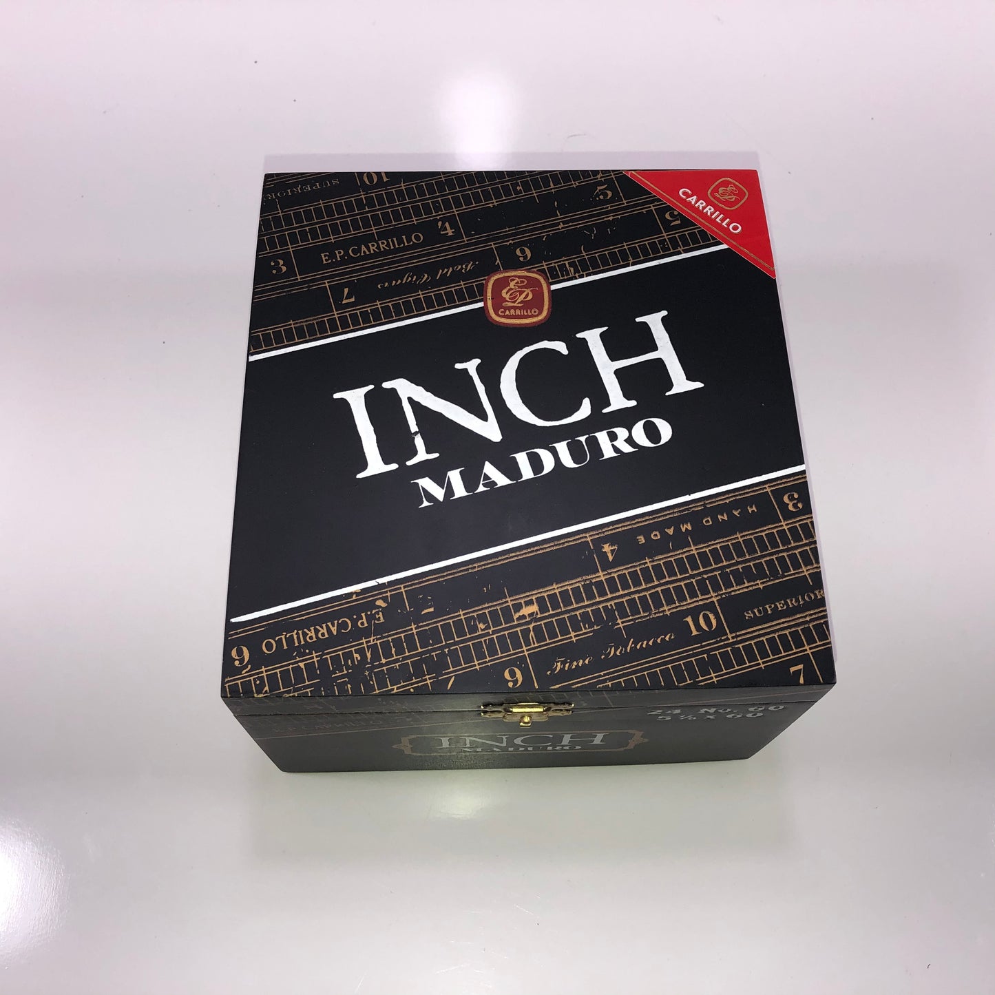 Ep Carrillo Inch No60 Maduro Empty Wooden Cigar Box 6.5x7x4.25