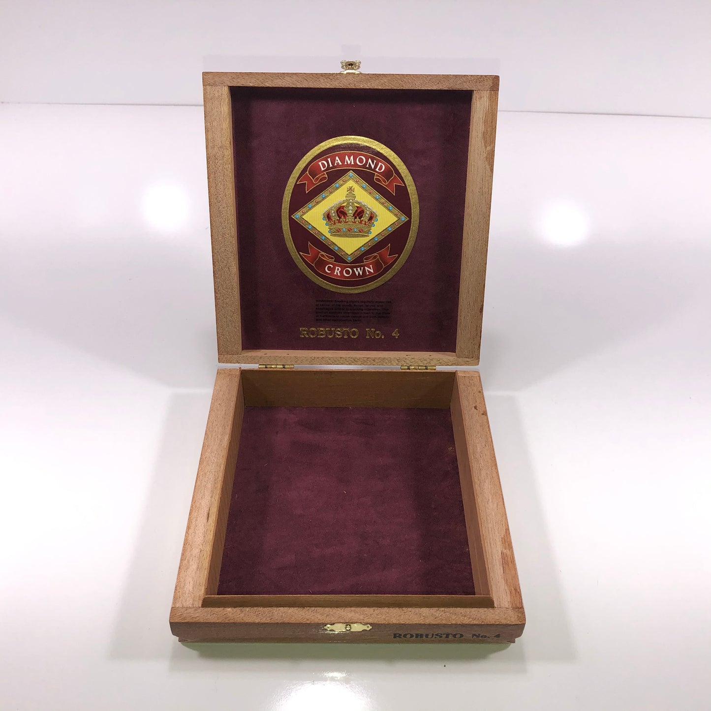 Diamond Crown Robusto No4 Empty Wooden Cigar Box 7.25x8x2