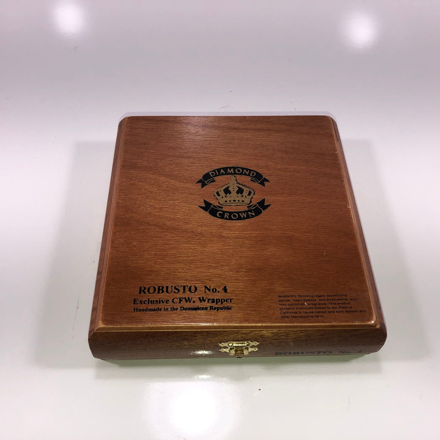 Diamond Crown Robusto No4 Empty Wooden Cigar Box 7.25x8x2