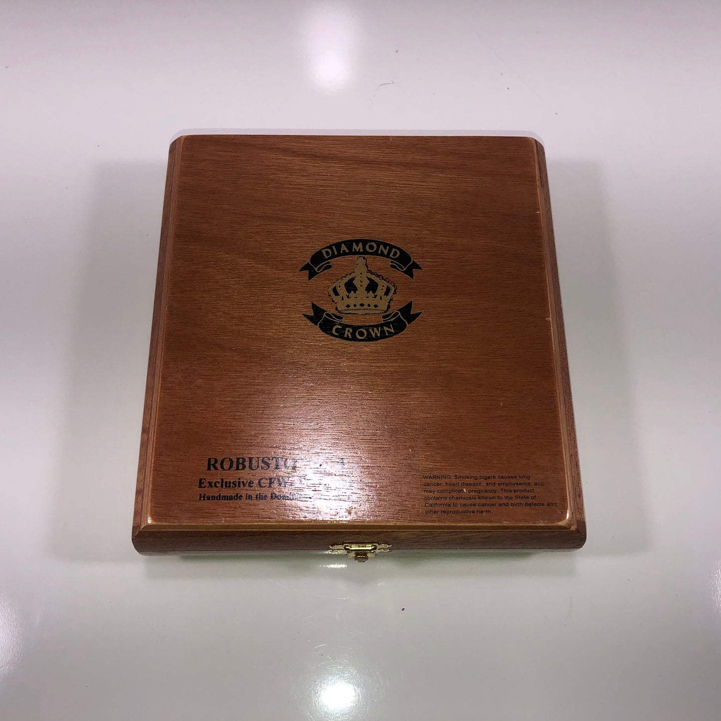 Diamond Crown Robusto No4 Empty Wooden Cigar Box 7.25x8x2