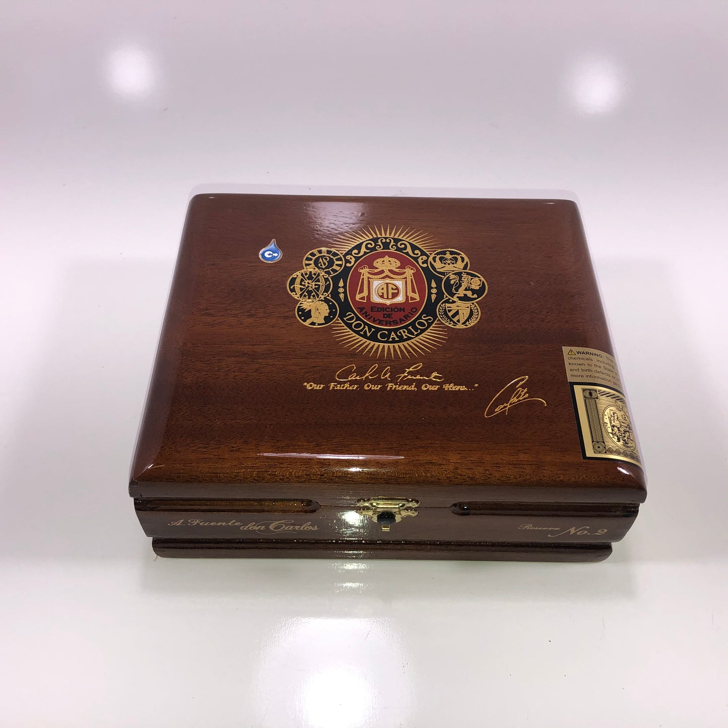 Arturo Fuente Don Carlos No2 Empty Wooden Cigar Box 8.25x6.75x3