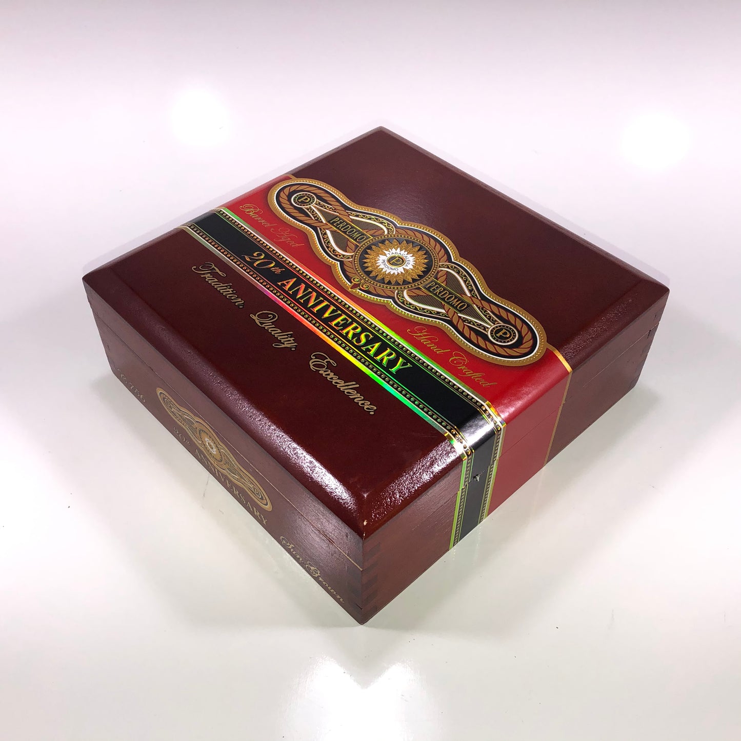 Perdomo 20th Anniversary Sun Grown Churchill Empty Wooden Cigar Box 8x8x3