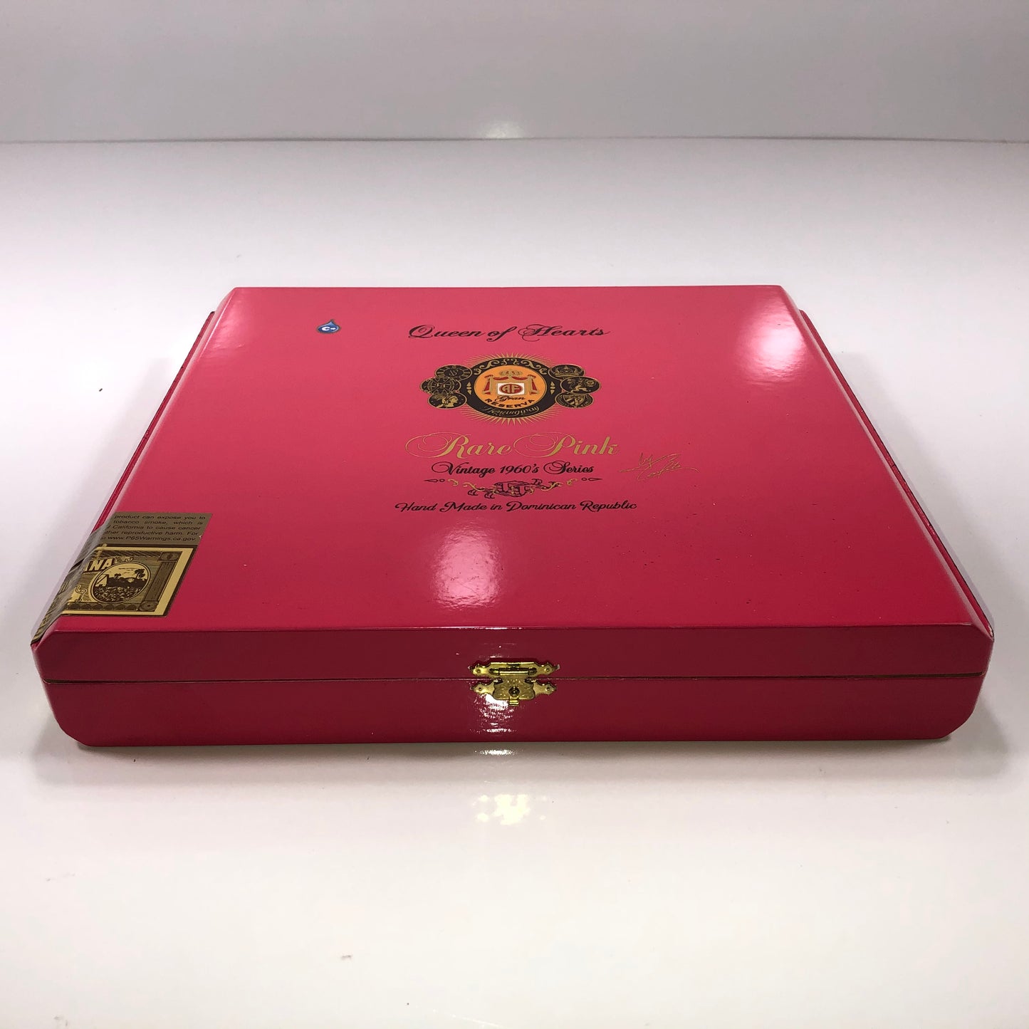 Arturo Fuente Opus X Rare Pink Queen of Hearts Empty Wooden Cigar Box 11.5x10.75x2