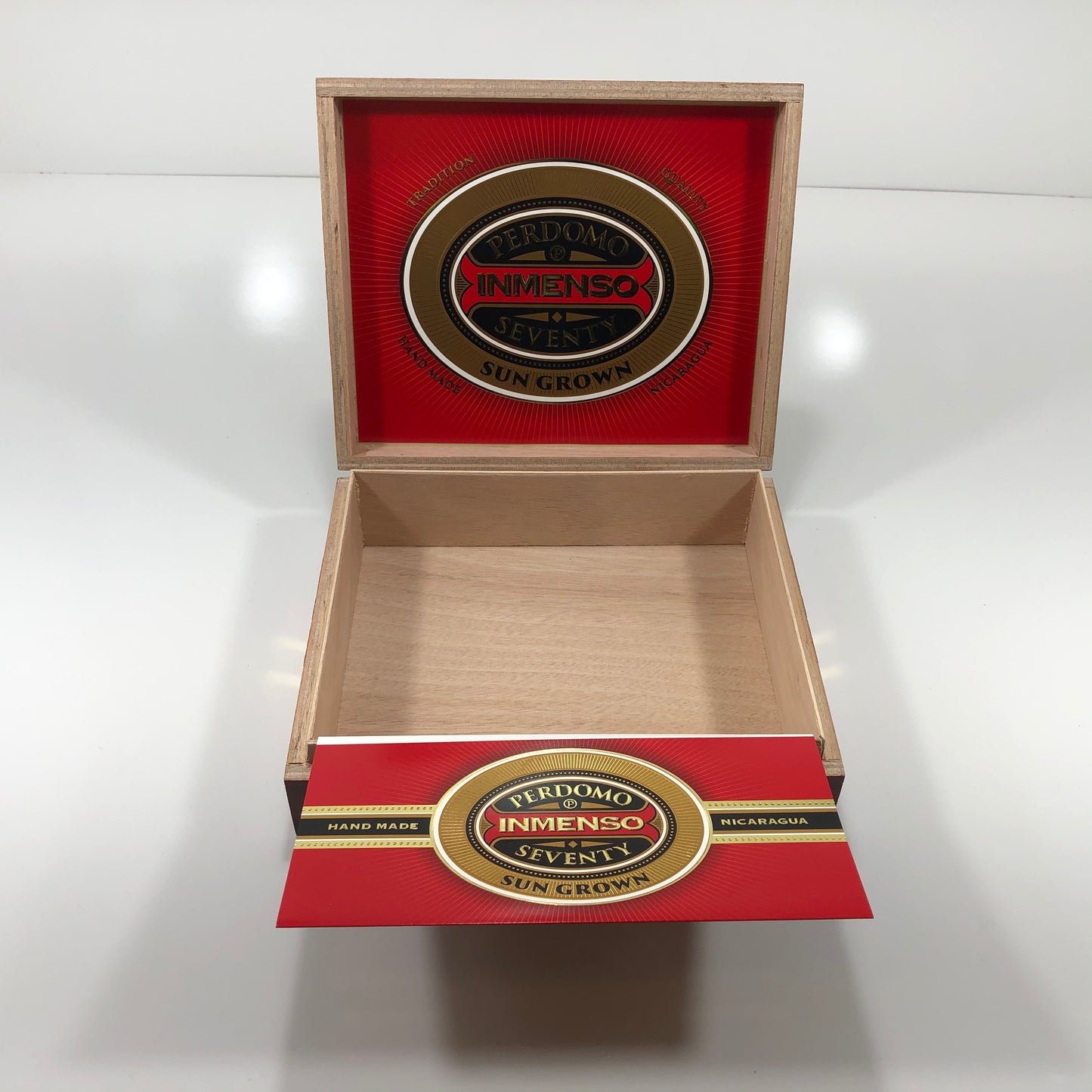 Perdomo Inmenso 7x70 Sungrown Empty Wooden Cigar Box 9.75x8x2.75