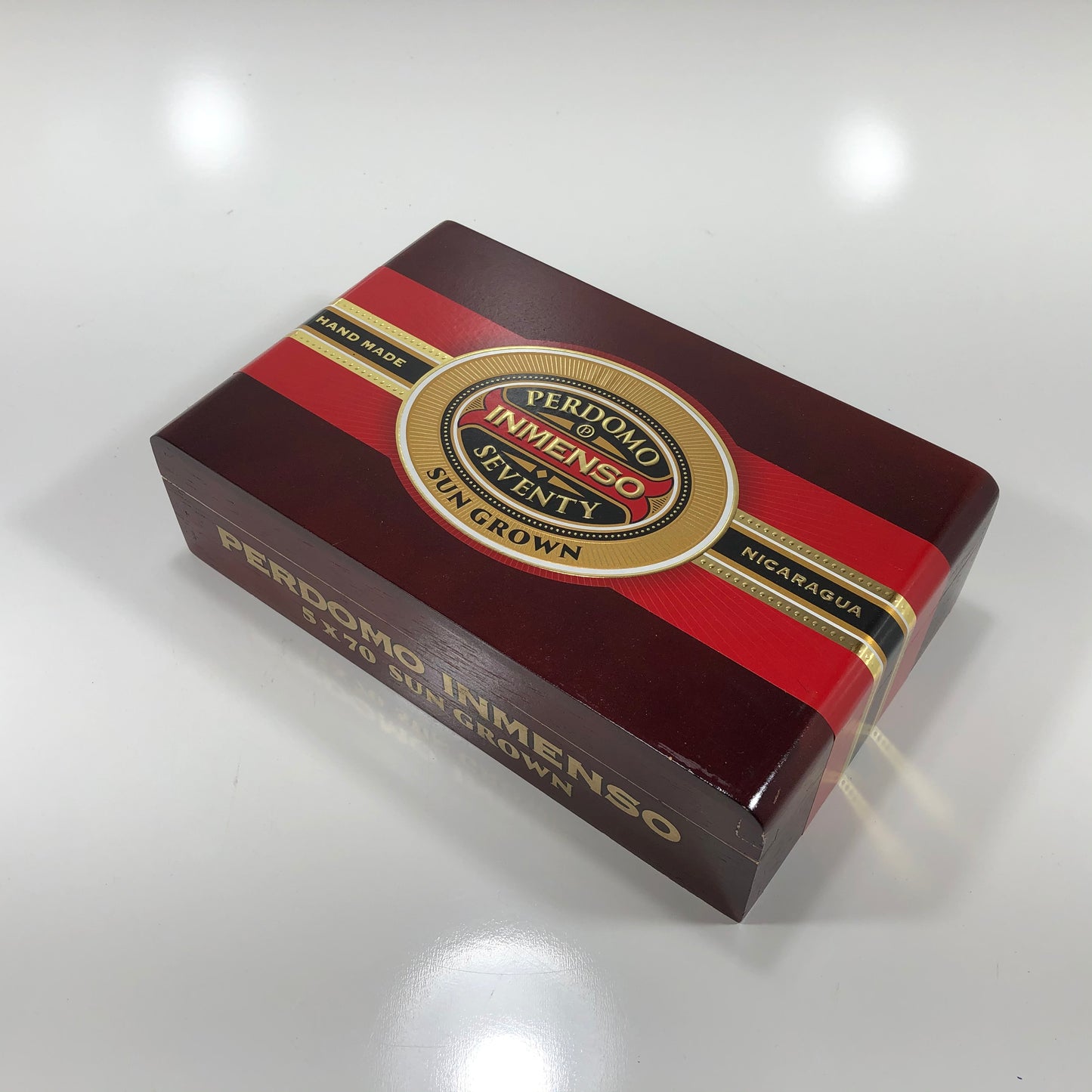 Perdomo Inmenso 5x70 Sungrown Empty Wooden Cigar Box 9.75x6x2.75