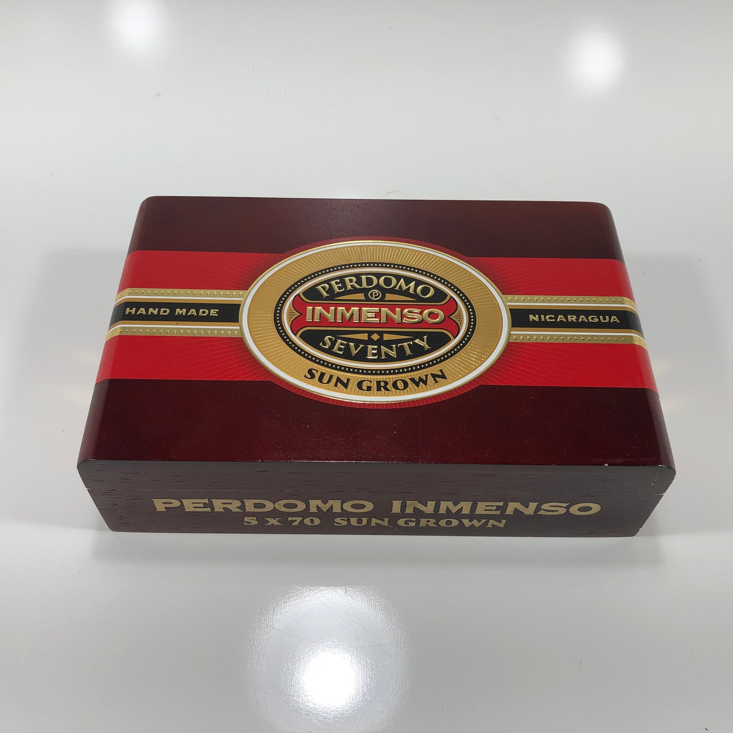 Perdomo Inmenso 5x70 Sungrown Empty Wooden Cigar Box 9.75x6x2.75