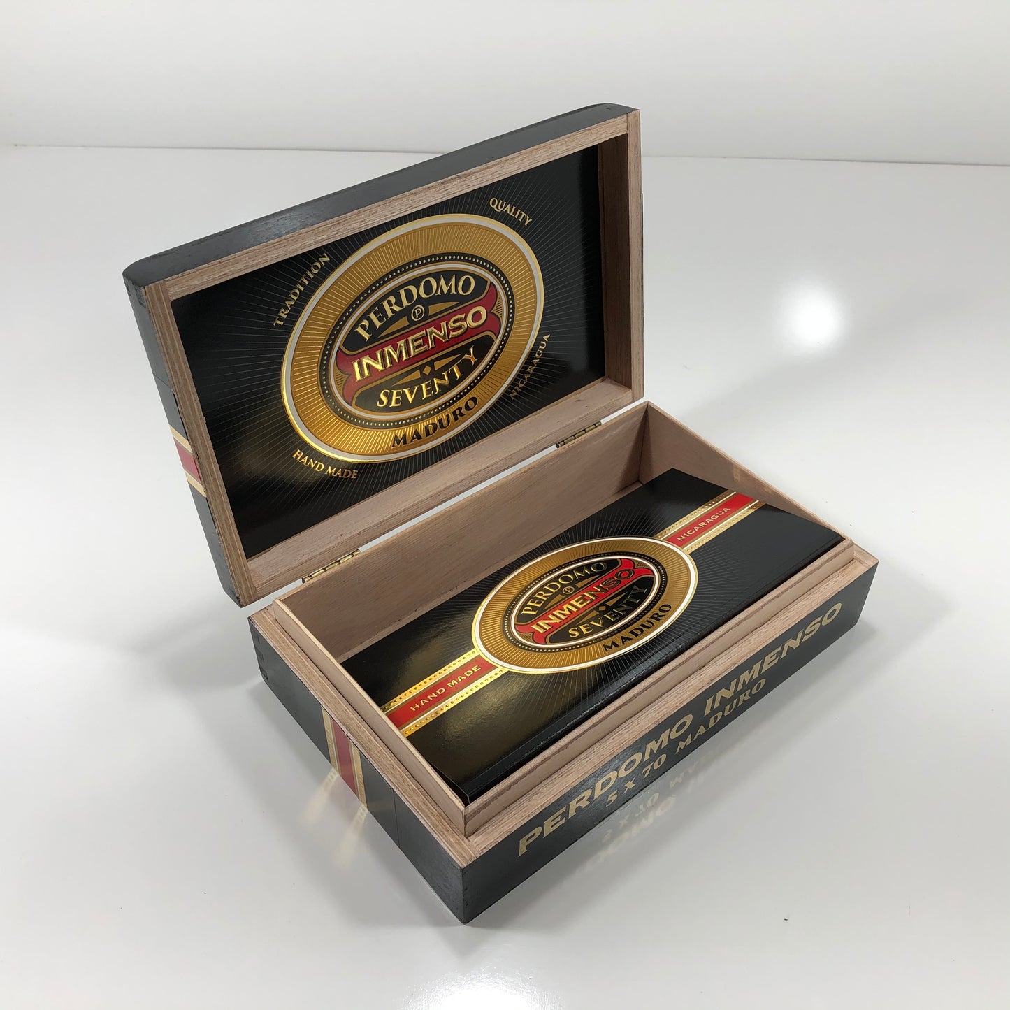 Perdomo Inmenso 5x70 Maduro Empty Wooden Cigar Box 9.75x6x2.75