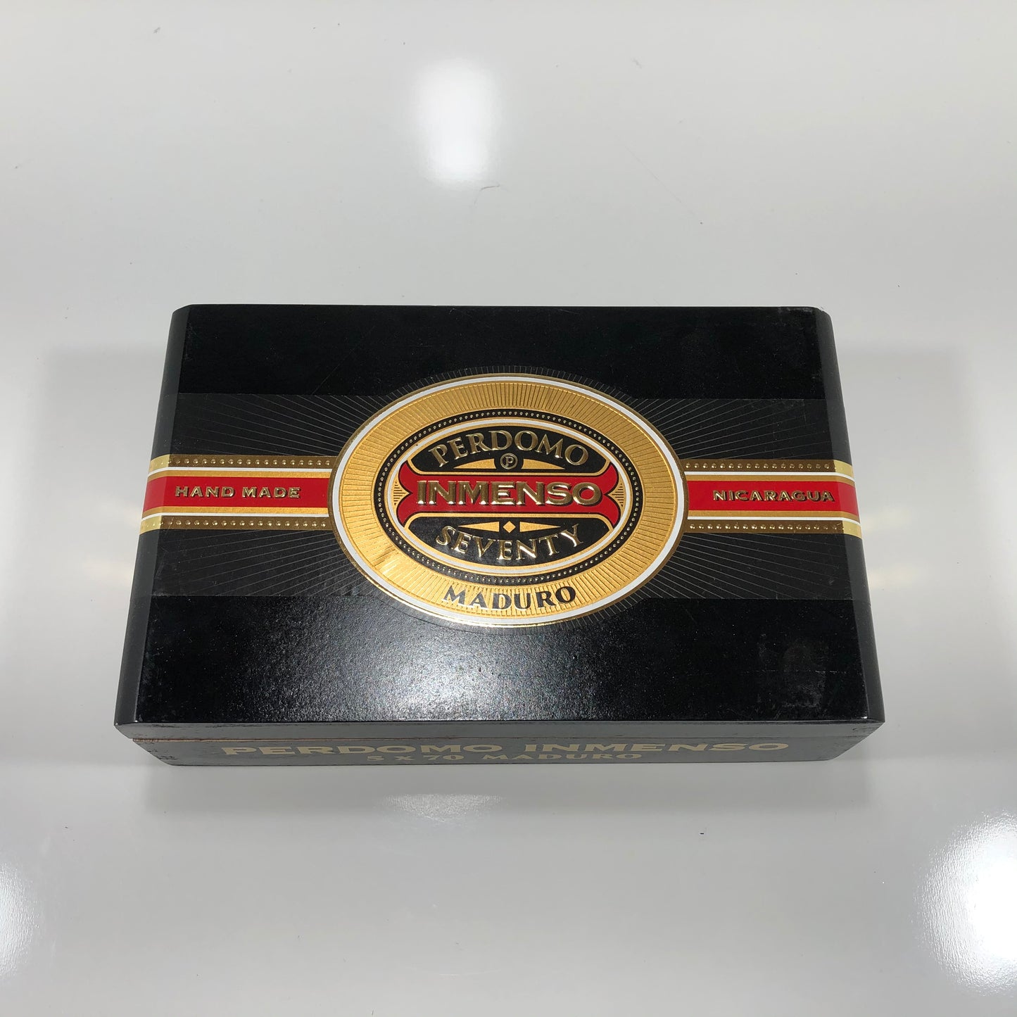 Perdomo Inmenso 5x70 Maduro Empty Wooden Cigar Box 9.75x6x2.75