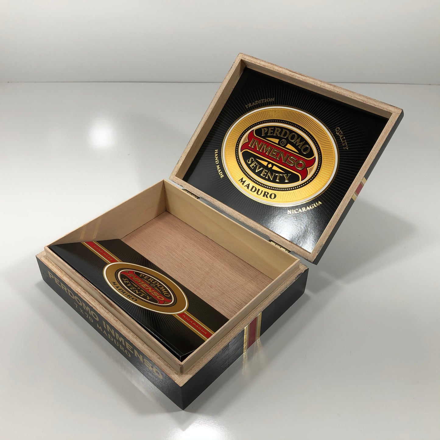 Perdomo Inmenso 7x70 Maduro Empty Wooden Cigar Box 9.75x8x2.75